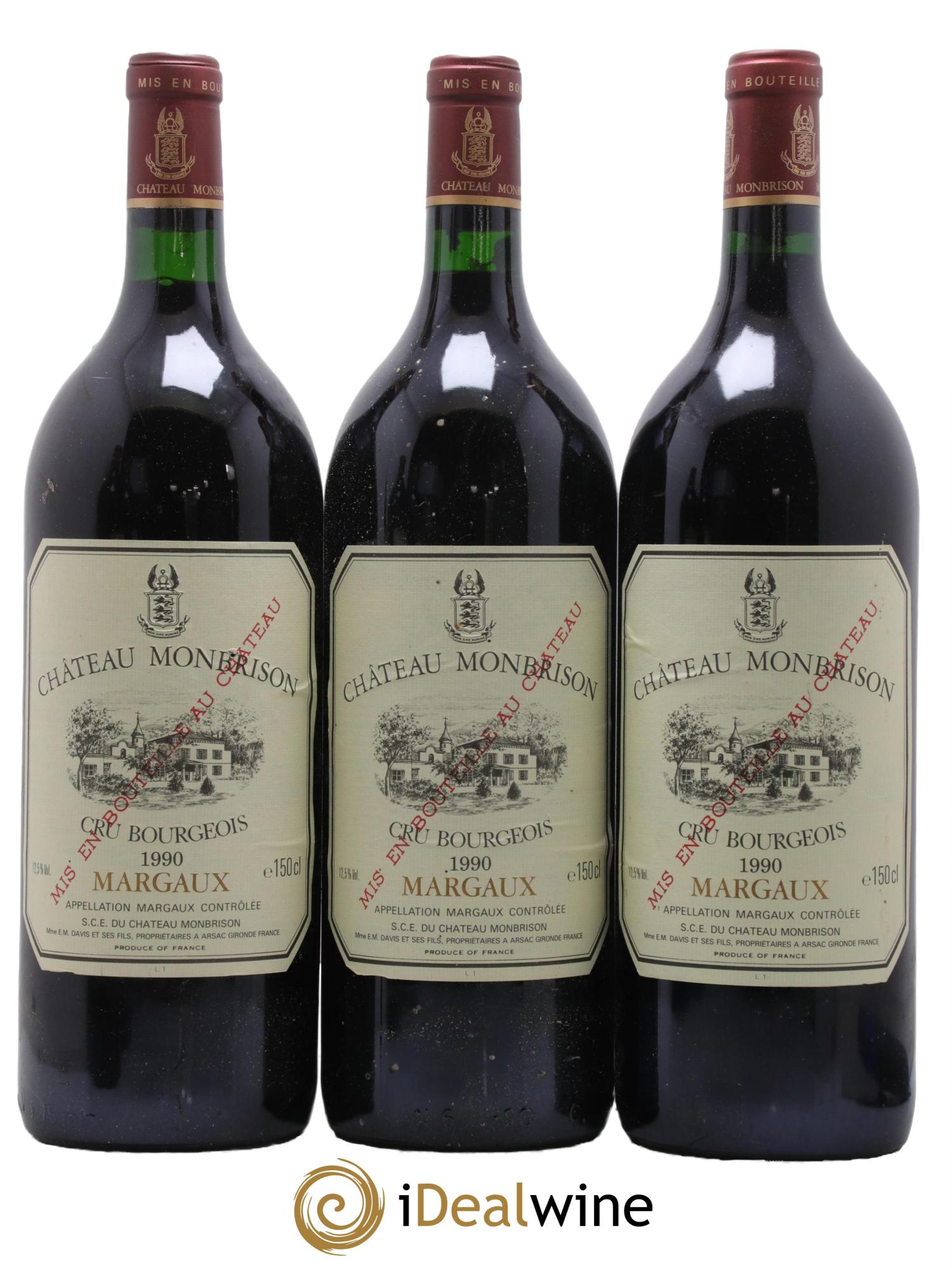 Château Monbrison 1990 - Lot de 3 magnums - 0
