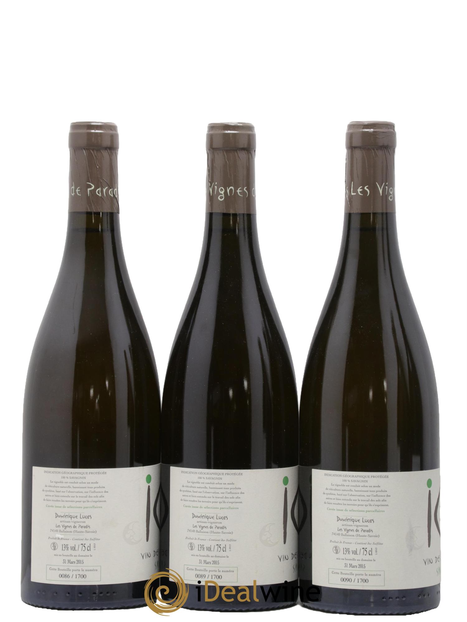 Vin des Allobroges Savagnin Les Vignes de Paradis 2014 - Lot de 3 bouteilles - 1