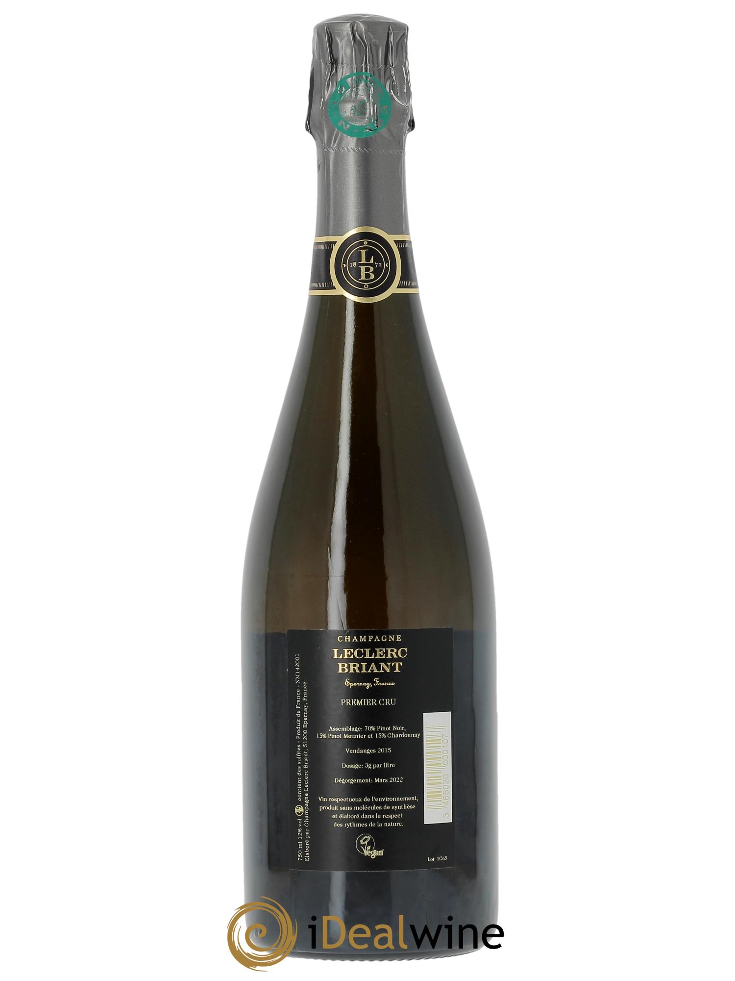 1er Cru Extra-Brut Leclerc Briant  2015 - Lot de 1 bouteille - 1