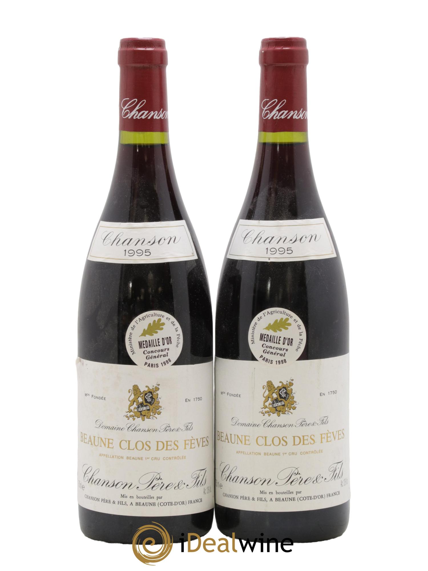 Beaune 1er Cru Clos des Fèves Chanson 1995 - Lot de 2 bouteilles - 0