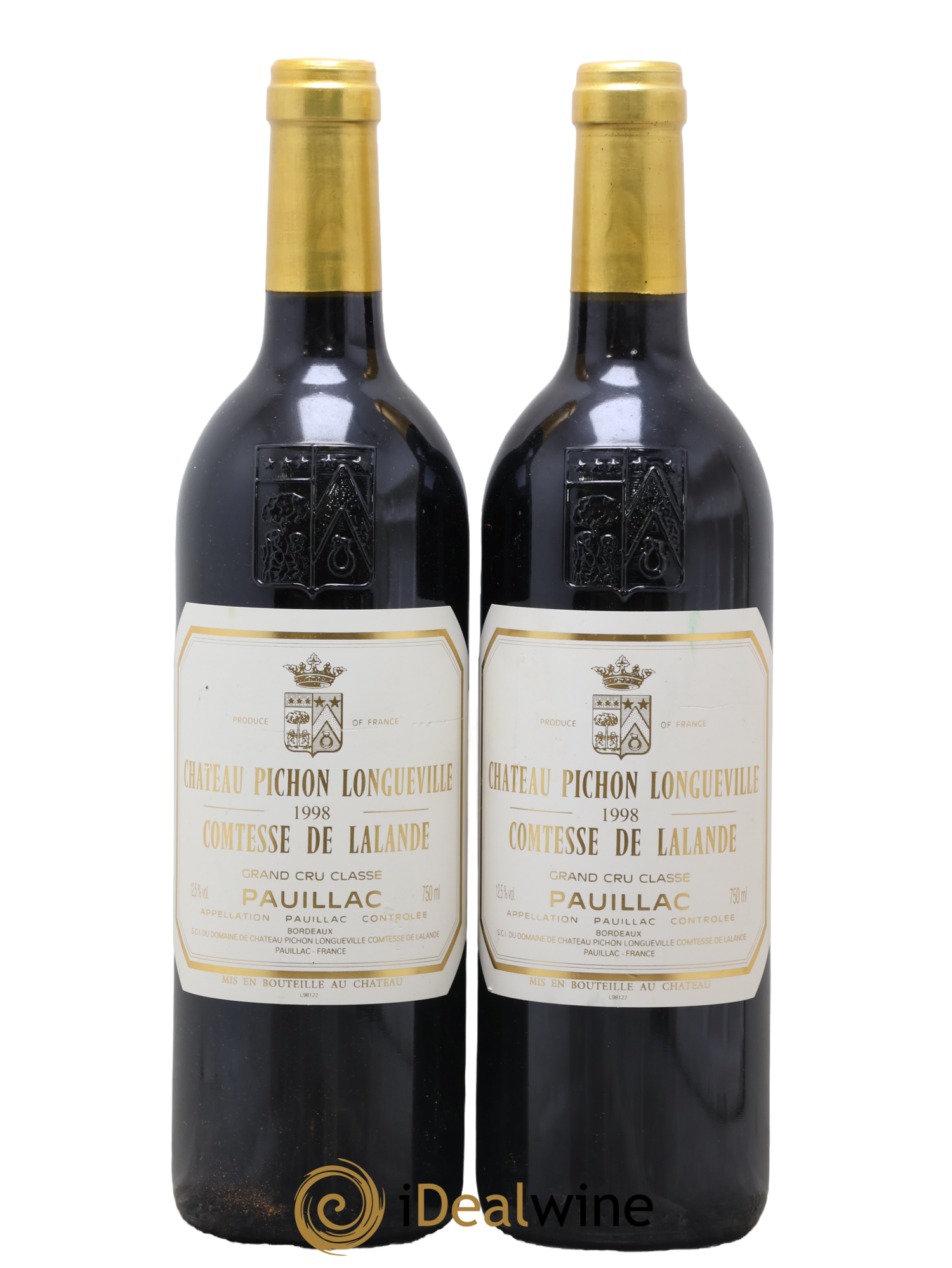 Château Pichon Longueville Comtesse de Lalande 2ème Grand Cru Classé 1998 - Lot de 2 bouteilles - 0