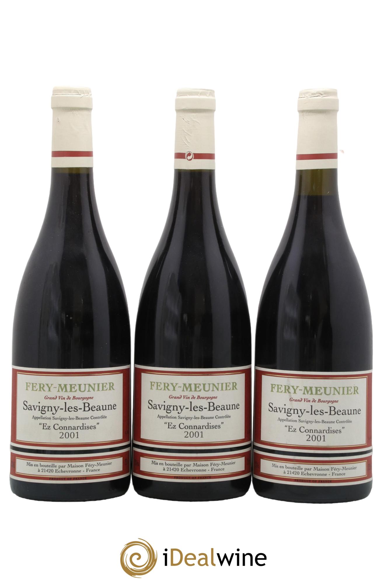 Savigny-lès-Beaune Ez Connardises Fery Meunier 2001 - Posten von 3 Flaschen - 0