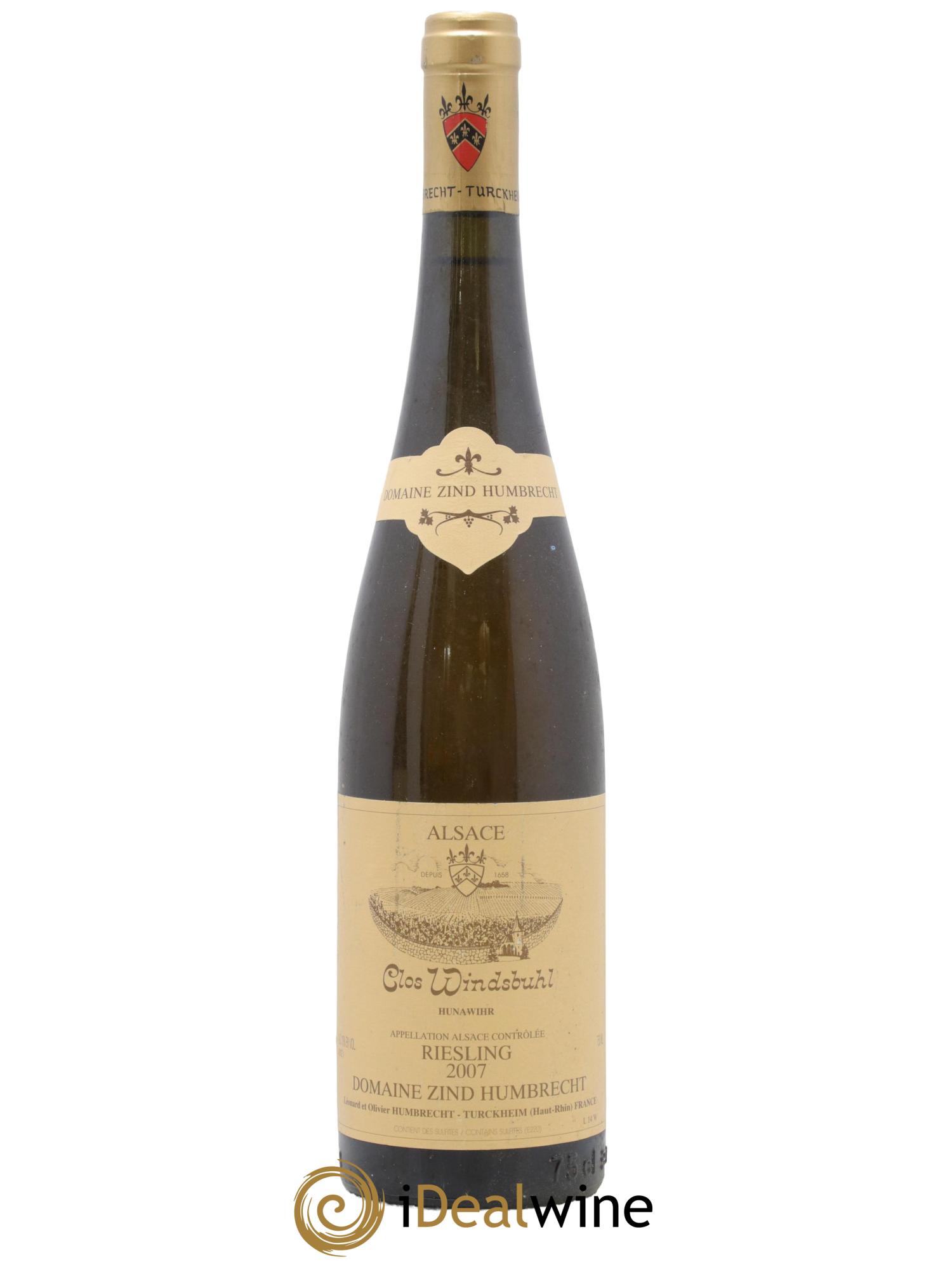 Alsace Riesling Clos Windsbuhl Zind-Humbrecht (Domaine) t 2007 - Lot de 1 bouteille - 0
