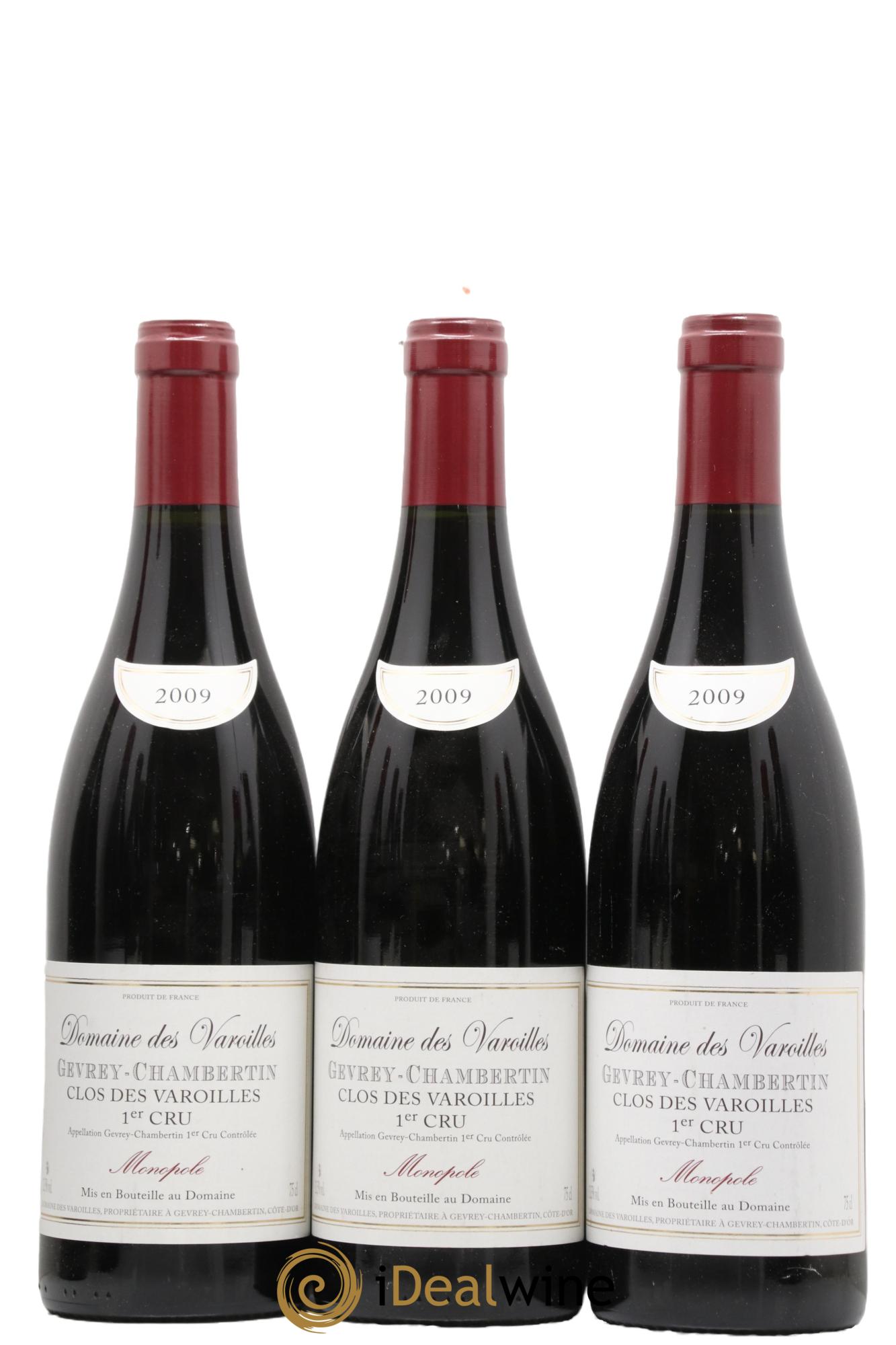 Gevrey-Chambertin 1er Cru Clos des Varoilles Monopole Varoilles (Domaine des) 2009 - Lot de 3 bouteilles - 0
