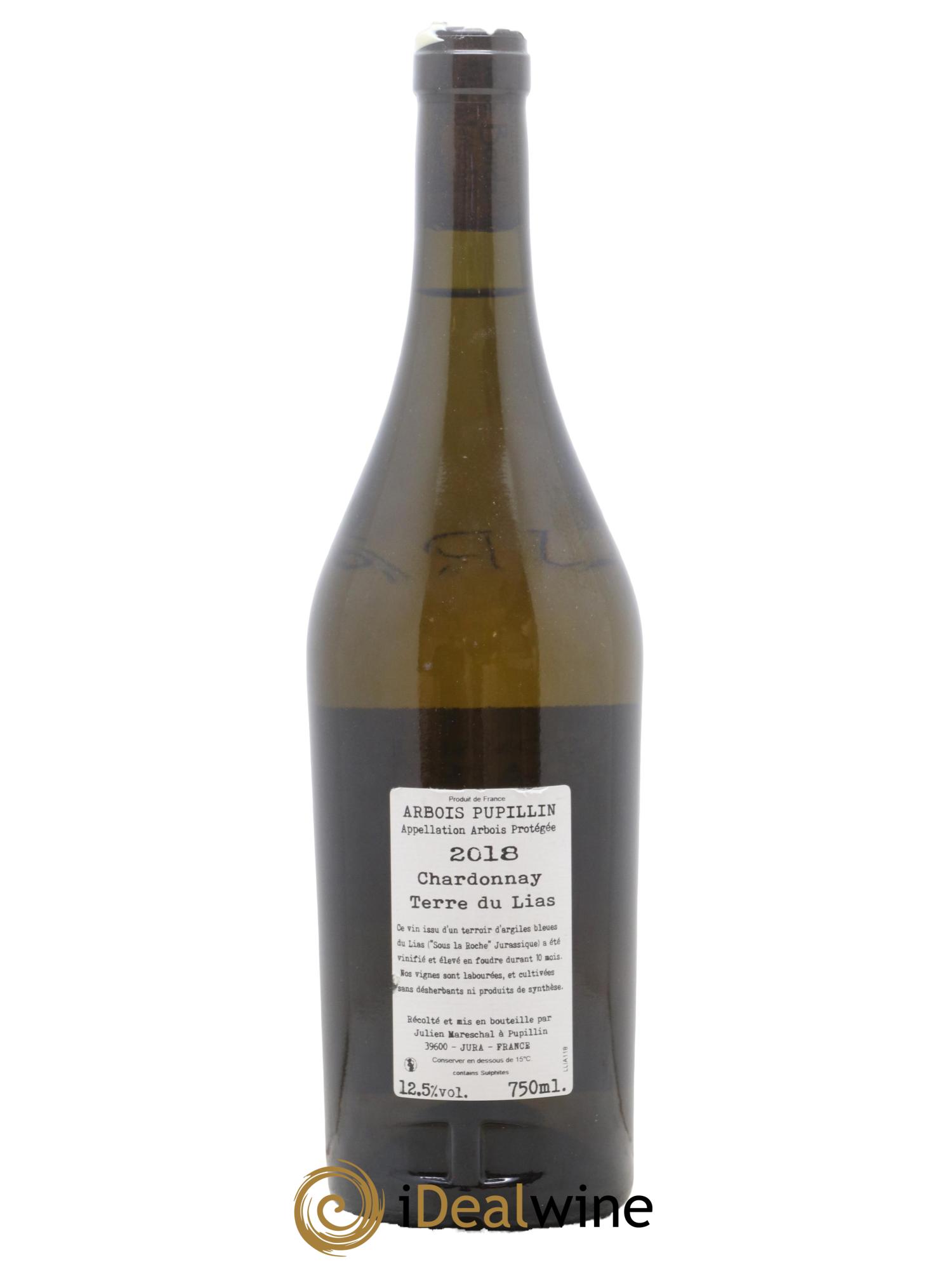 Arbois-Pupillin Chardonnay Terre du Lias Domaine de la Borde 2018 - Lot de 1 bouteille - 1