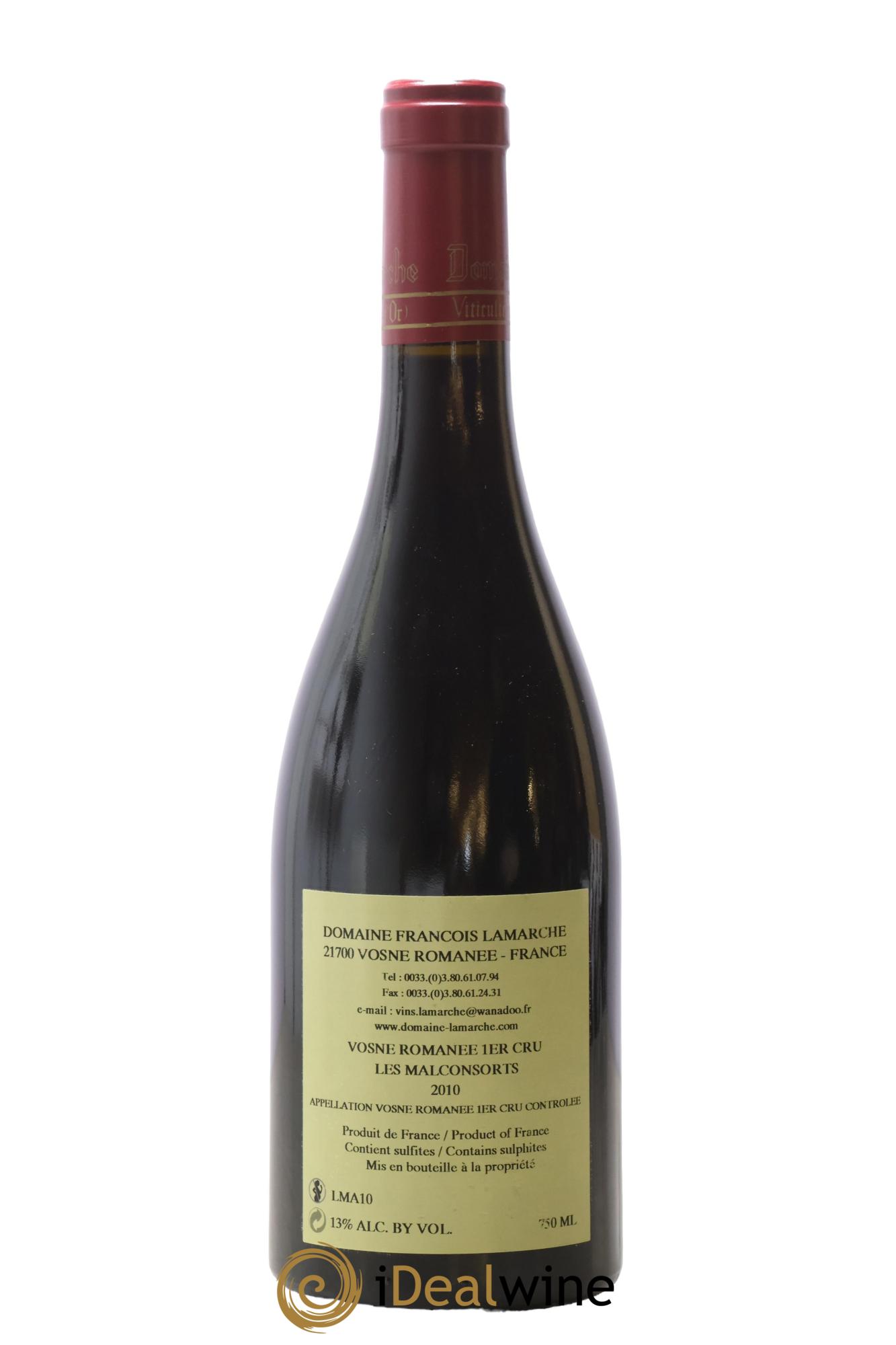 Vosne-Romanée 1er Cru Les Malconsorts Lamarche (Domaine) 2010 - Lotto di 1 bottiglia - 1