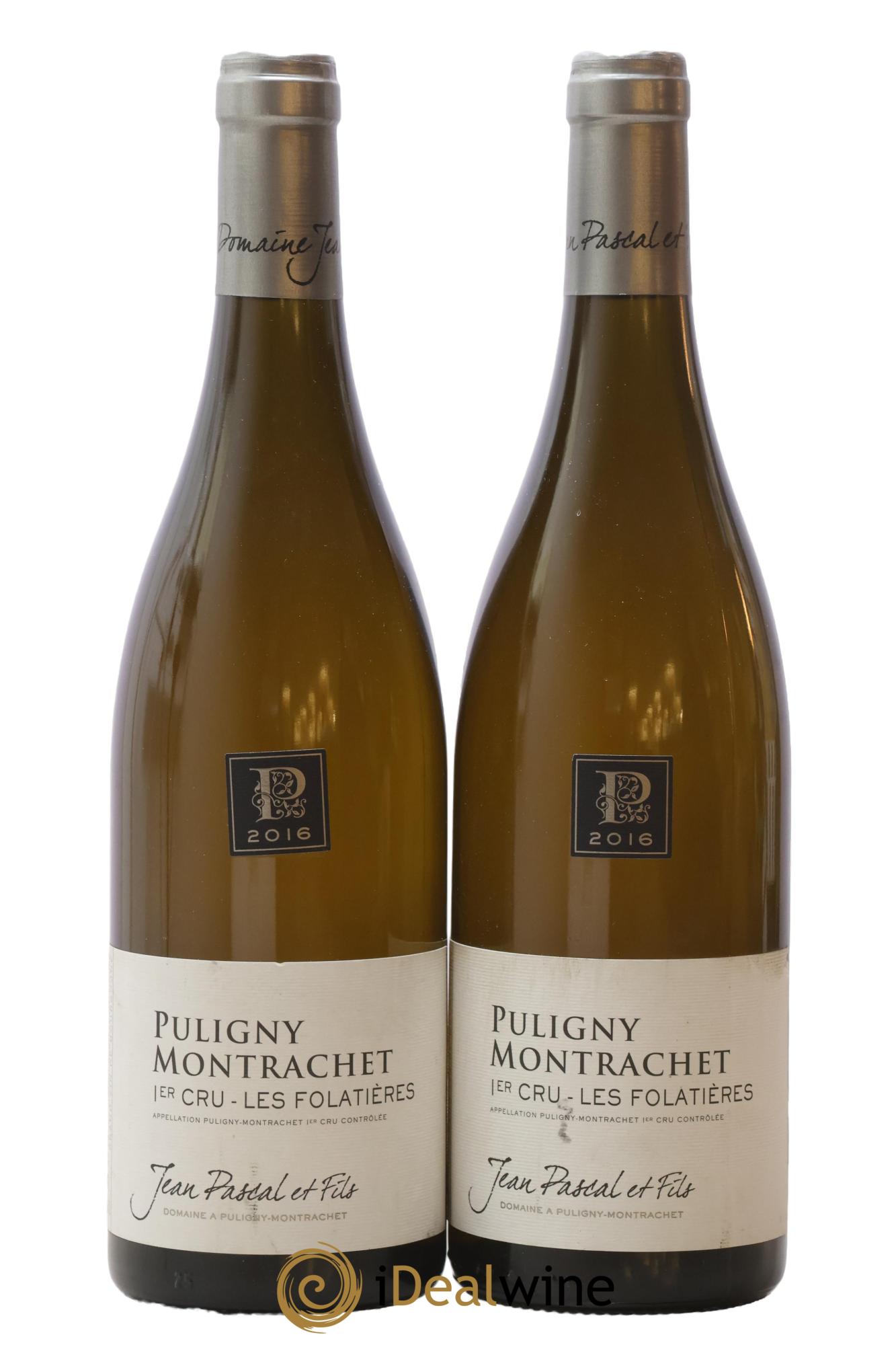Puligny-Montrachet 1er Cru Les Folatières Jean Pascal et Fils 2016 - Lot de 2 bouteilles - 0