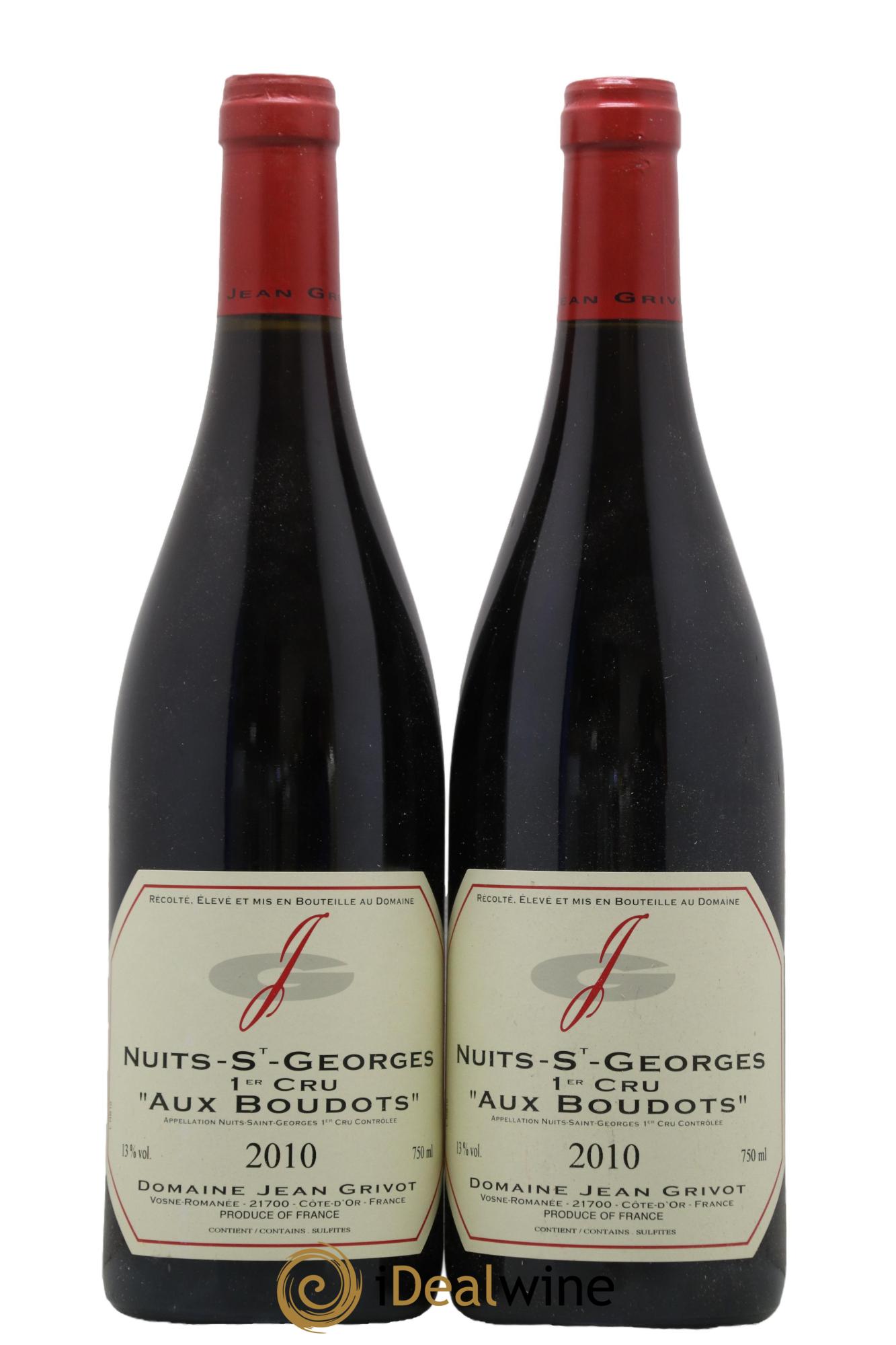 Nuits-Saint-Georges 1er Cru Aux Boudots Jean Grivot 2010 - Lot de 2 bouteilles - 0