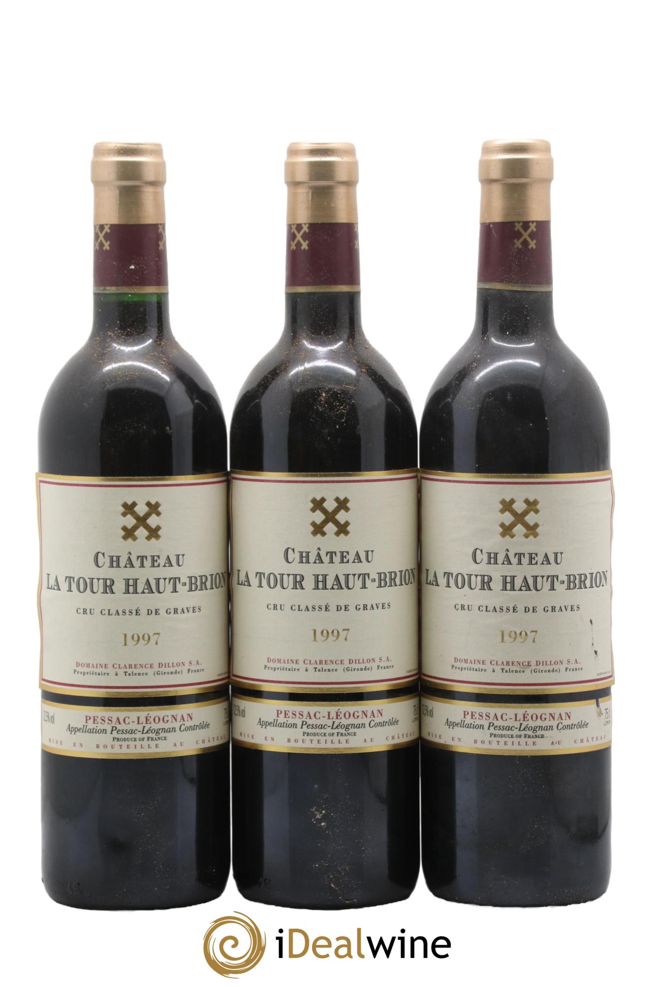 Château la Tour Haut-Brion Cru Classé de Graves 1997 - Lot de 3 bouteilles - 0