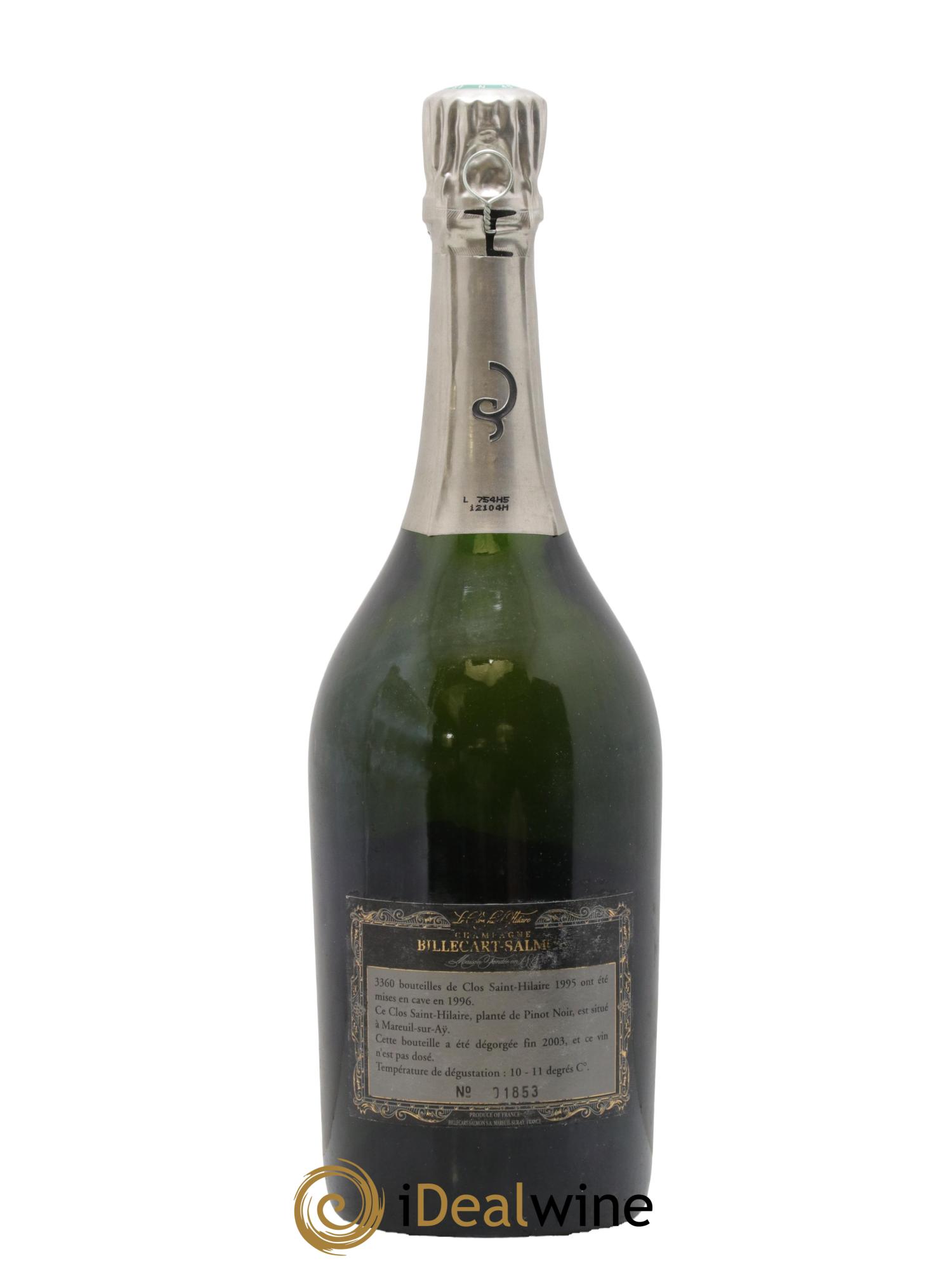 Le Clos Saint-Hilaire Billecart-Salmon 1995 - Lot de 1 bouteille - 2