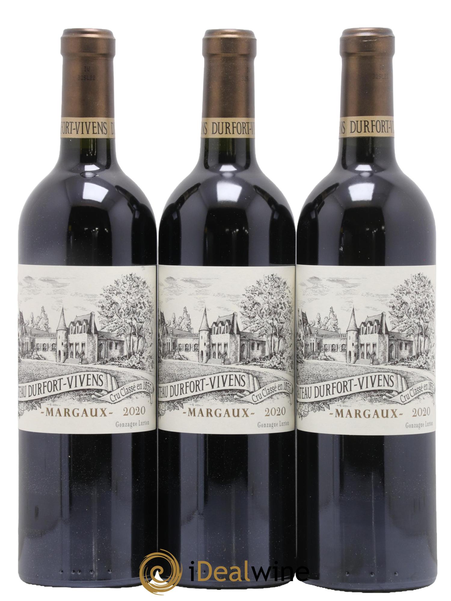 Château Durfort Vivens 2ème Grand Cru Classé 2020 - Lot de 3 bouteilles - 0