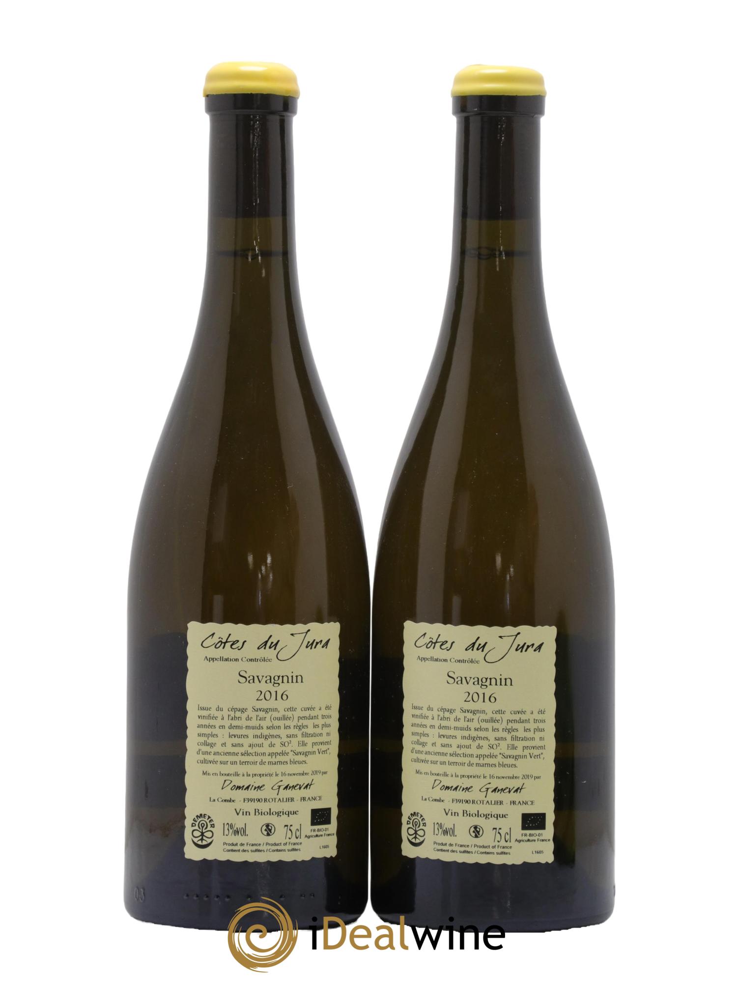Côtes du Jura Les Chalasses Marnes Bleues Jean-François Ganevat (Domaine) 2016 - Lot de 2 bouteilles - 1