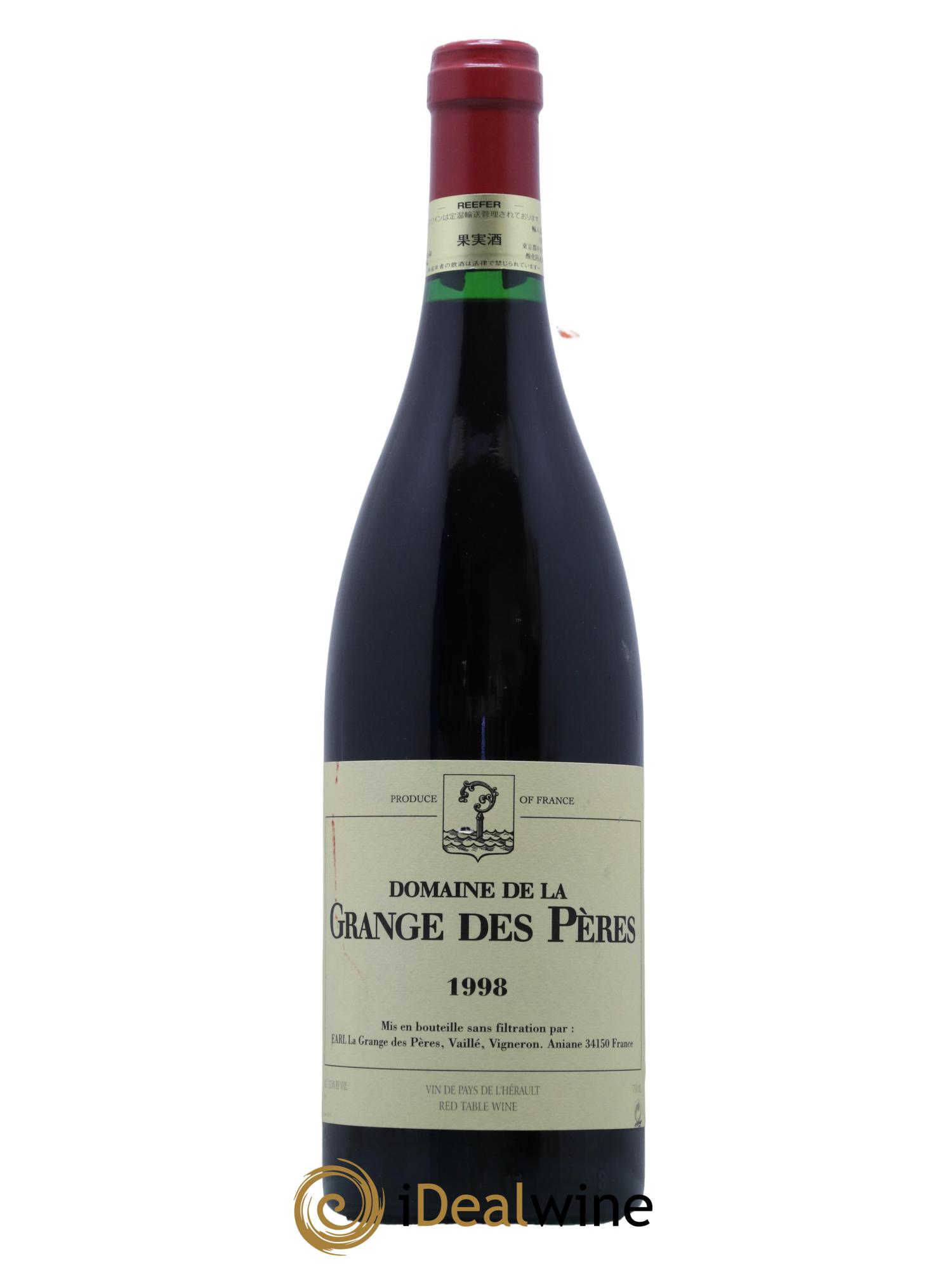Pays d'Hérault Grange des Pères Laurent Vaillé 1998 - Lot de 1 bouteille - 0