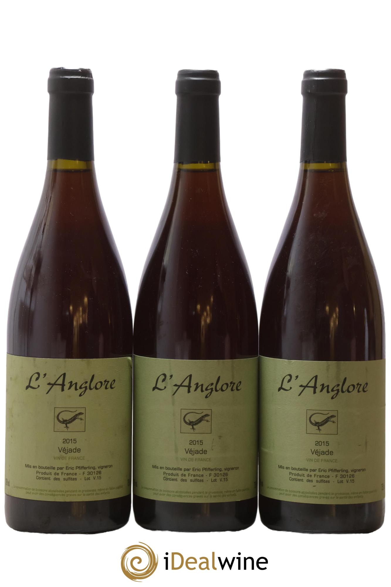Vin de France Véjade L'Anglore 2015 - Lot of 3 bottles - 0