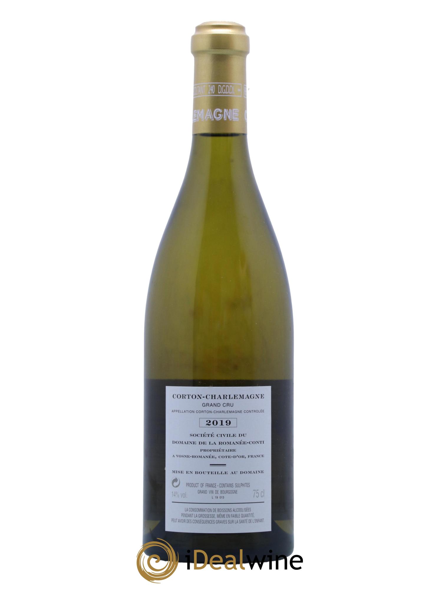 Corton-Charlemagne Grand Cru Domaine de la Romanée-Conti 2019 - Lot de 1 bouteille - 1