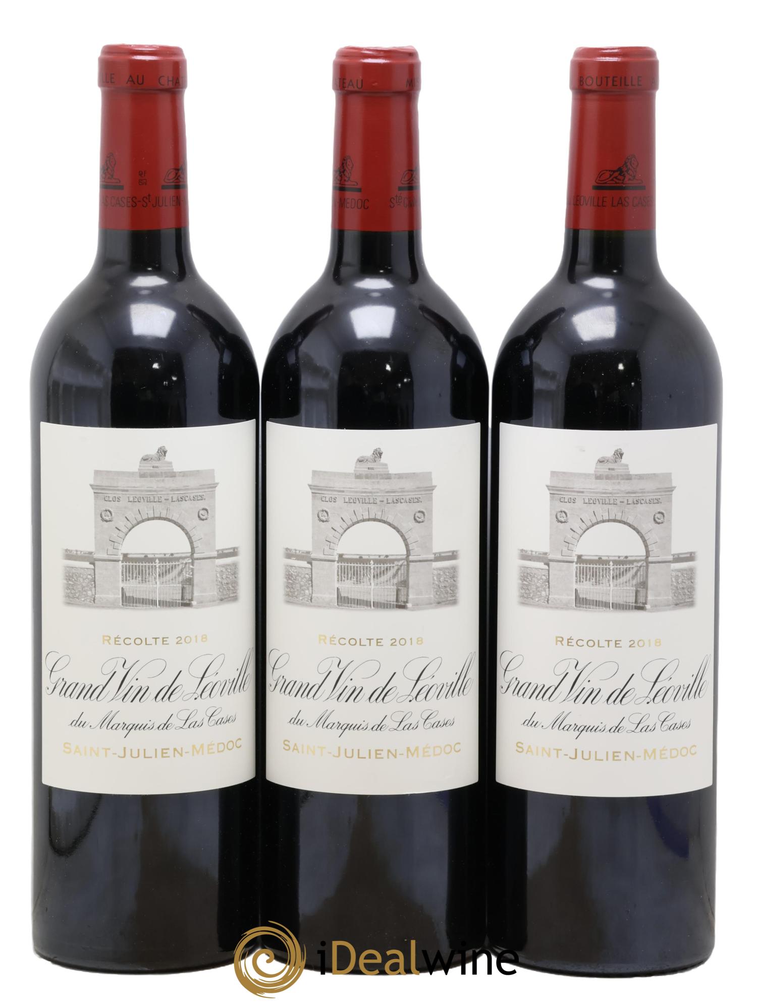 Château Léoville Las Cases 2ème Grand Cru Classé 2018 - Lot de 3 bouteilles - 0