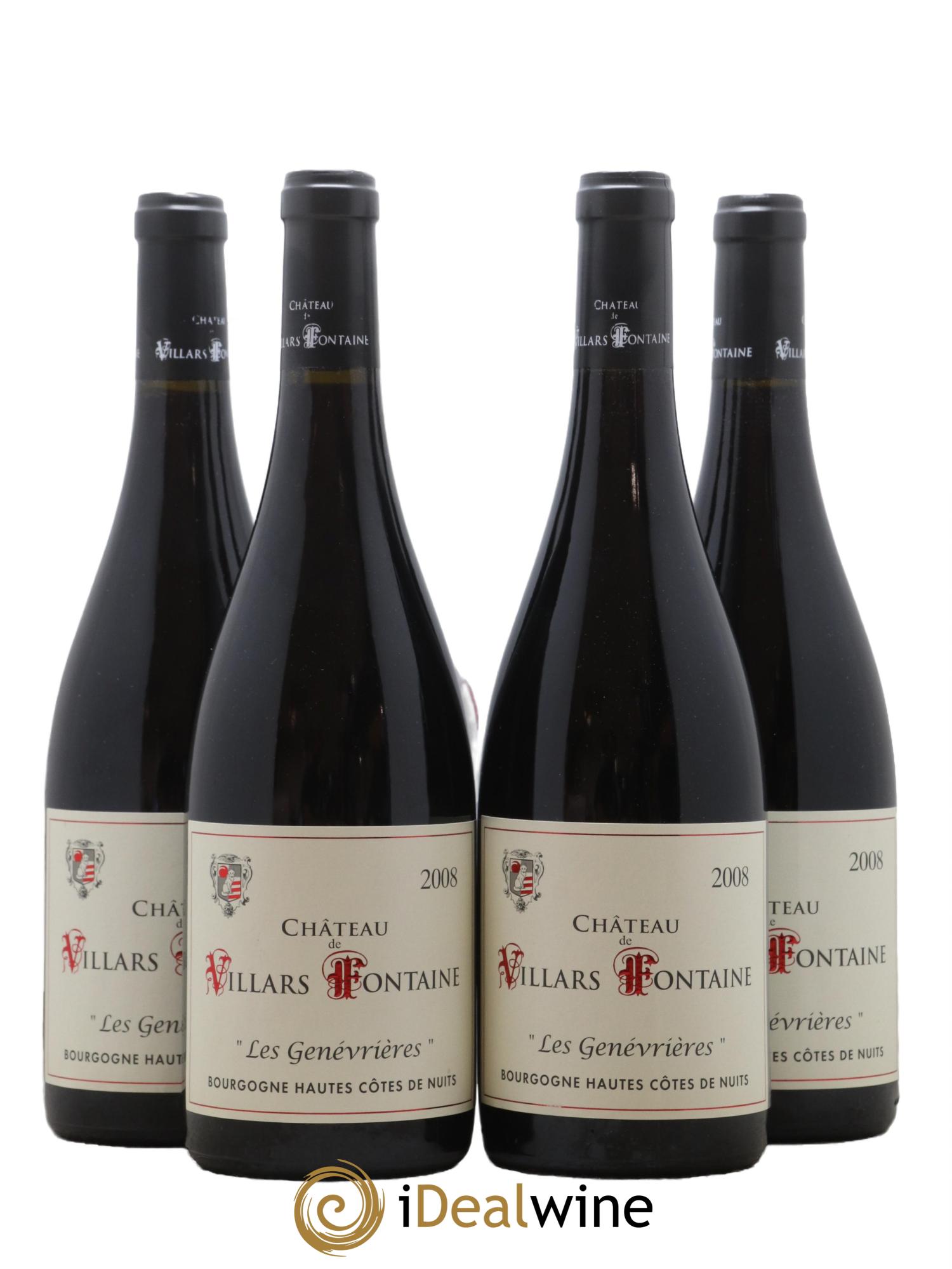 Hautes-Côtes de Nuits Les Genevrieres Domaine de Villars Fontaine 2008 - Lot de 4 bouteilles - 0