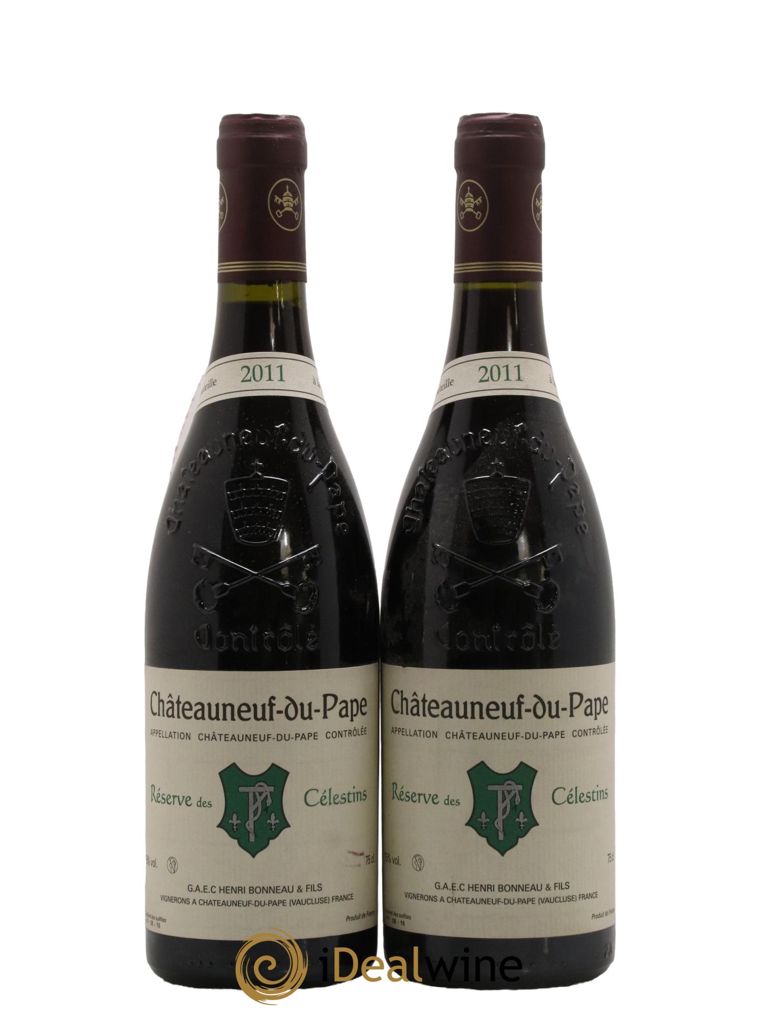 Châteauneuf-du-Pape Réserve des Célestins Henri Bonneau & Fils 2011 - Lot de 2 bouteilles - 0