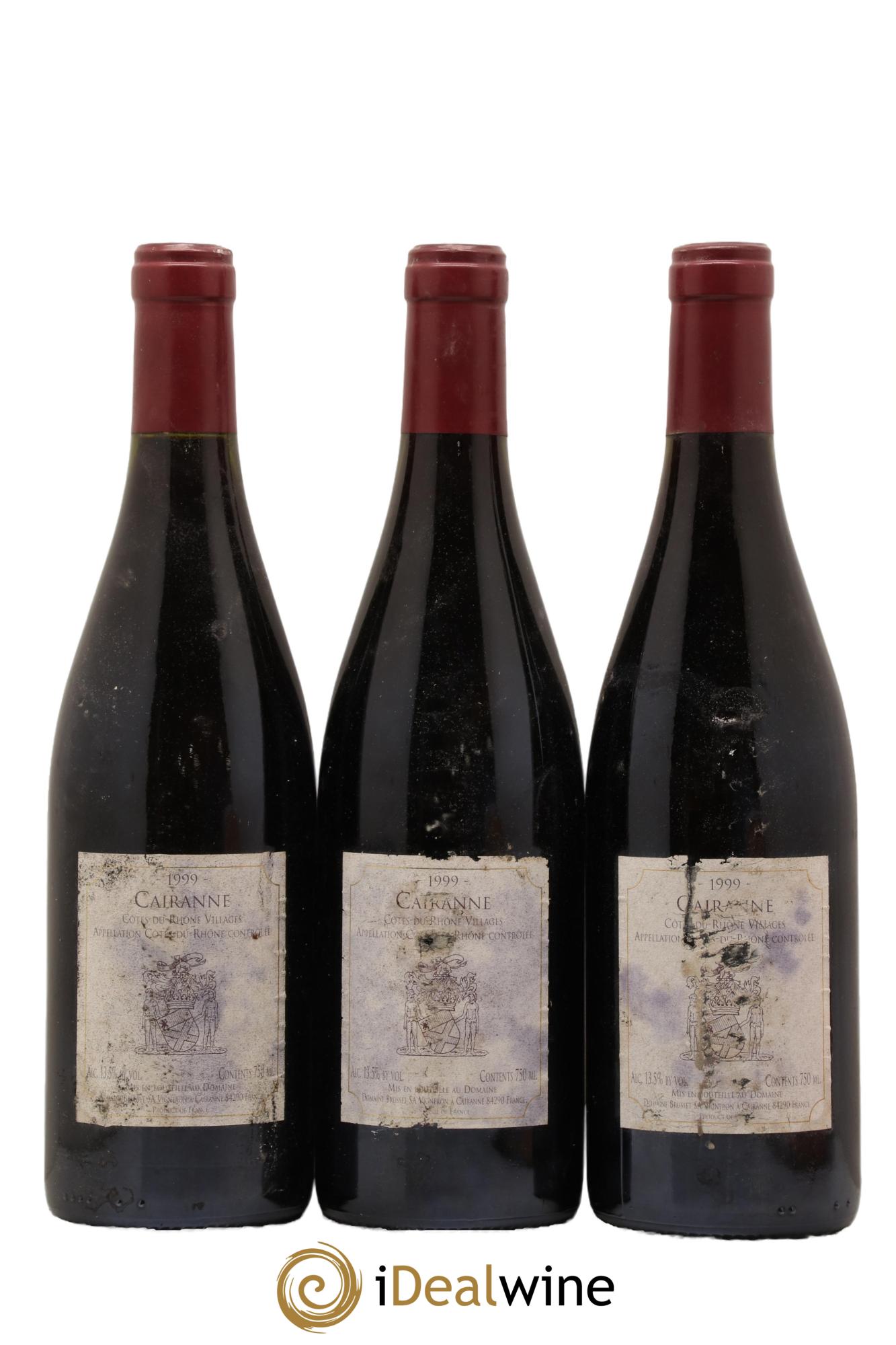 Côtes-du-Rhône-Villages Cairanne Hommage a Andre Brusset Domaine Brusset 1999 - Lot de 3 bouteilles - 1