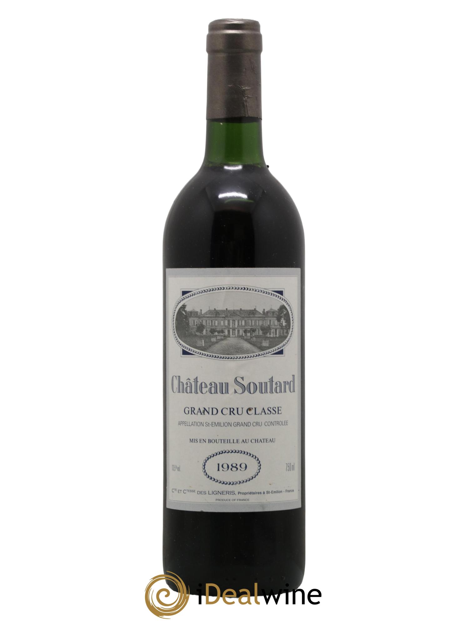 Château Soutard Grand Cru Classé 1989 - Lot de 1 bouteille - 0