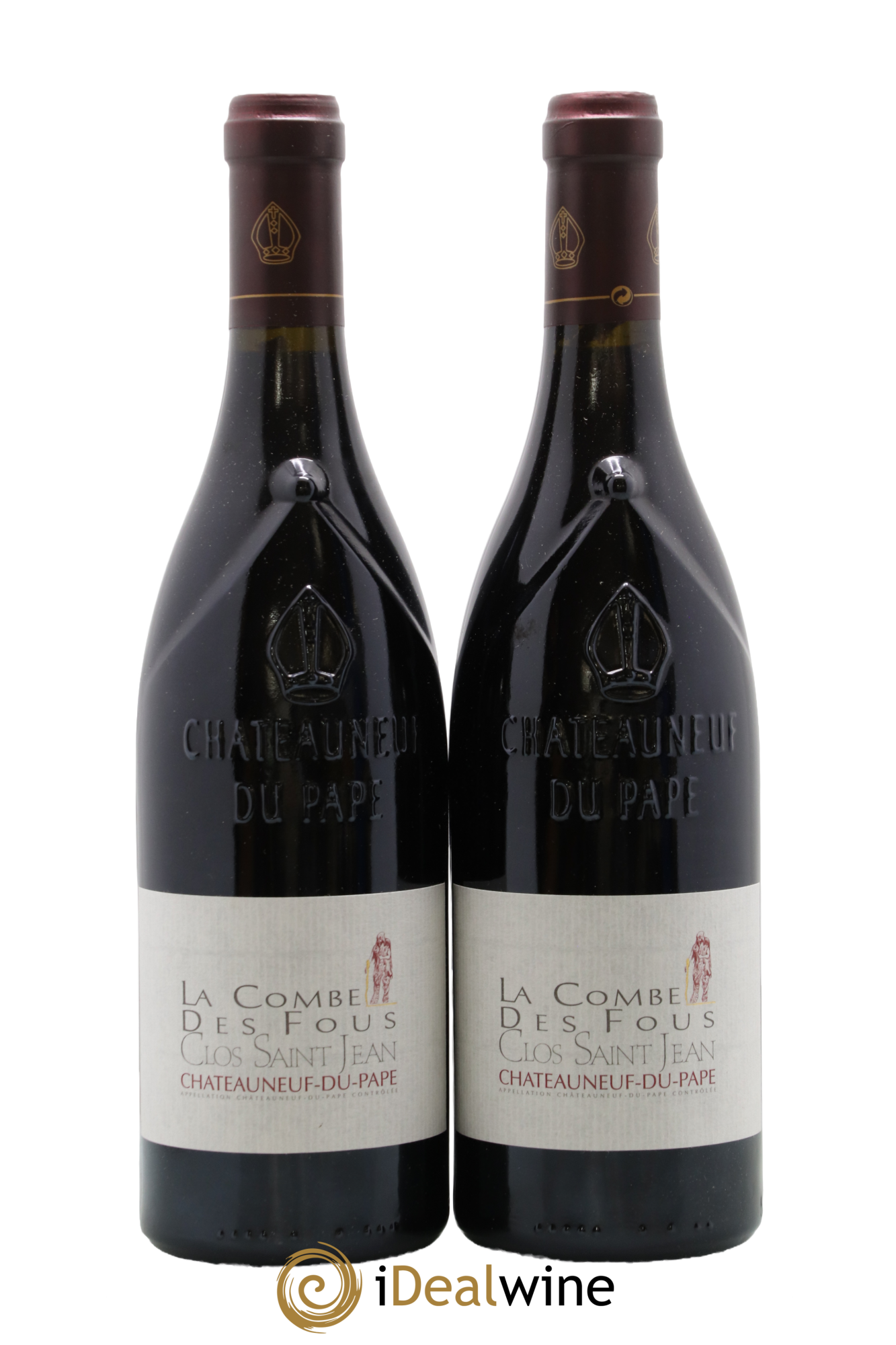 Châteauneuf-du-Pape Clos Saint-Jean La Combe des Fous Pascal et Vincent Maurel 2003 - Lotto di 2 bottiglie - 0