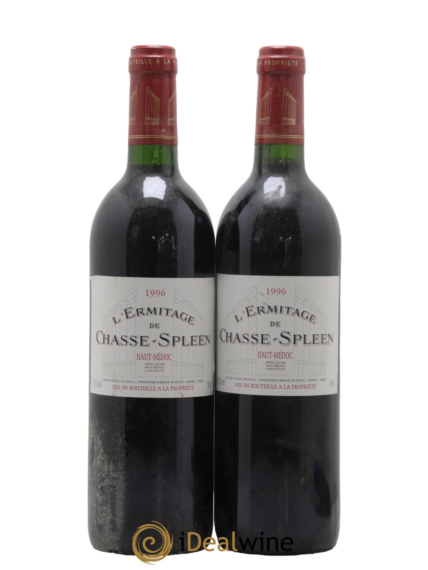 Héritage (Ermitage) de Chasse Spleen 1996 - Lot de 2 bouteilles - 0