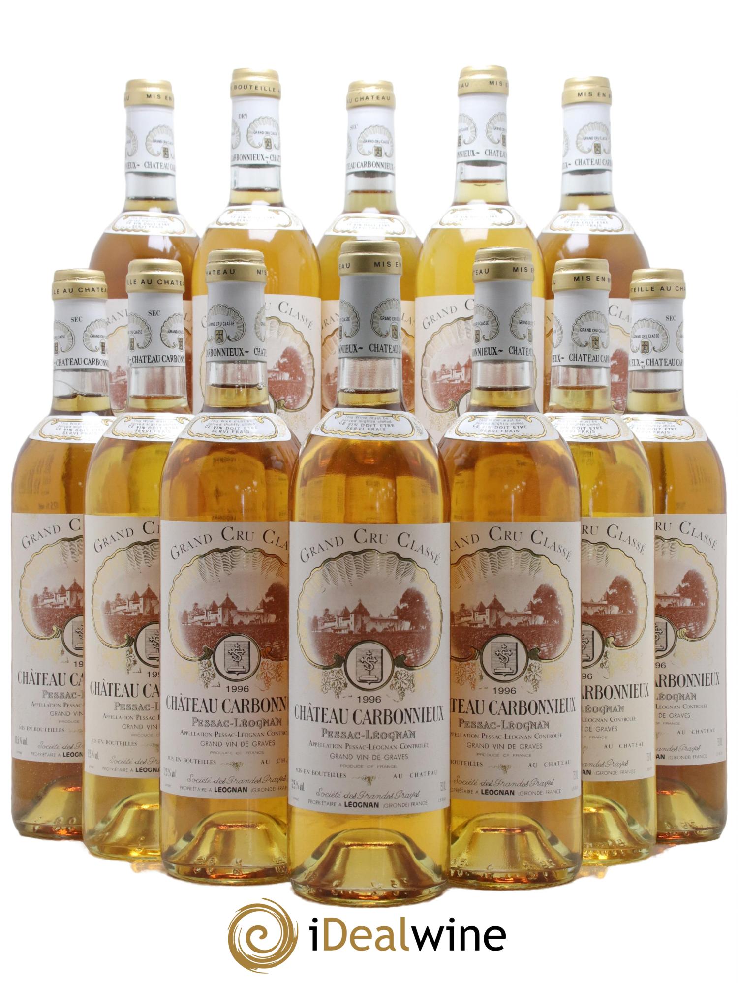 Château Carbonnieux Cru Classé de Graves 1996 - Lot de 12 bouteilles - 0