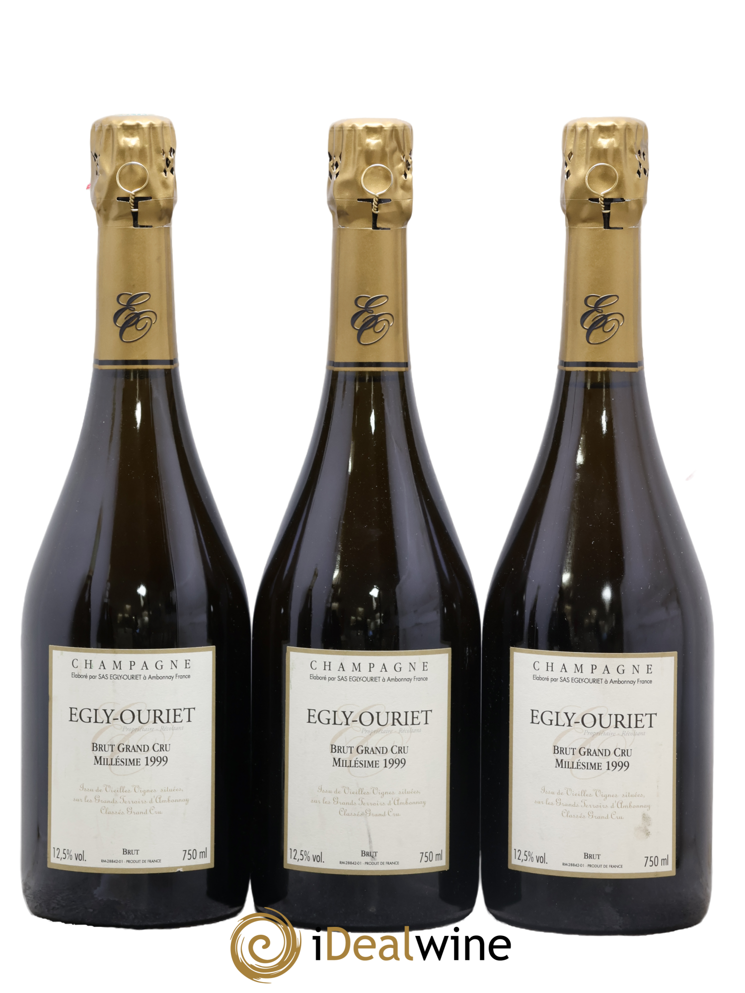 Ambonnay Vieilles Vignes Brut Millésimé Egly-Ouriet 1999 - Posten von 3 Flaschen - 0