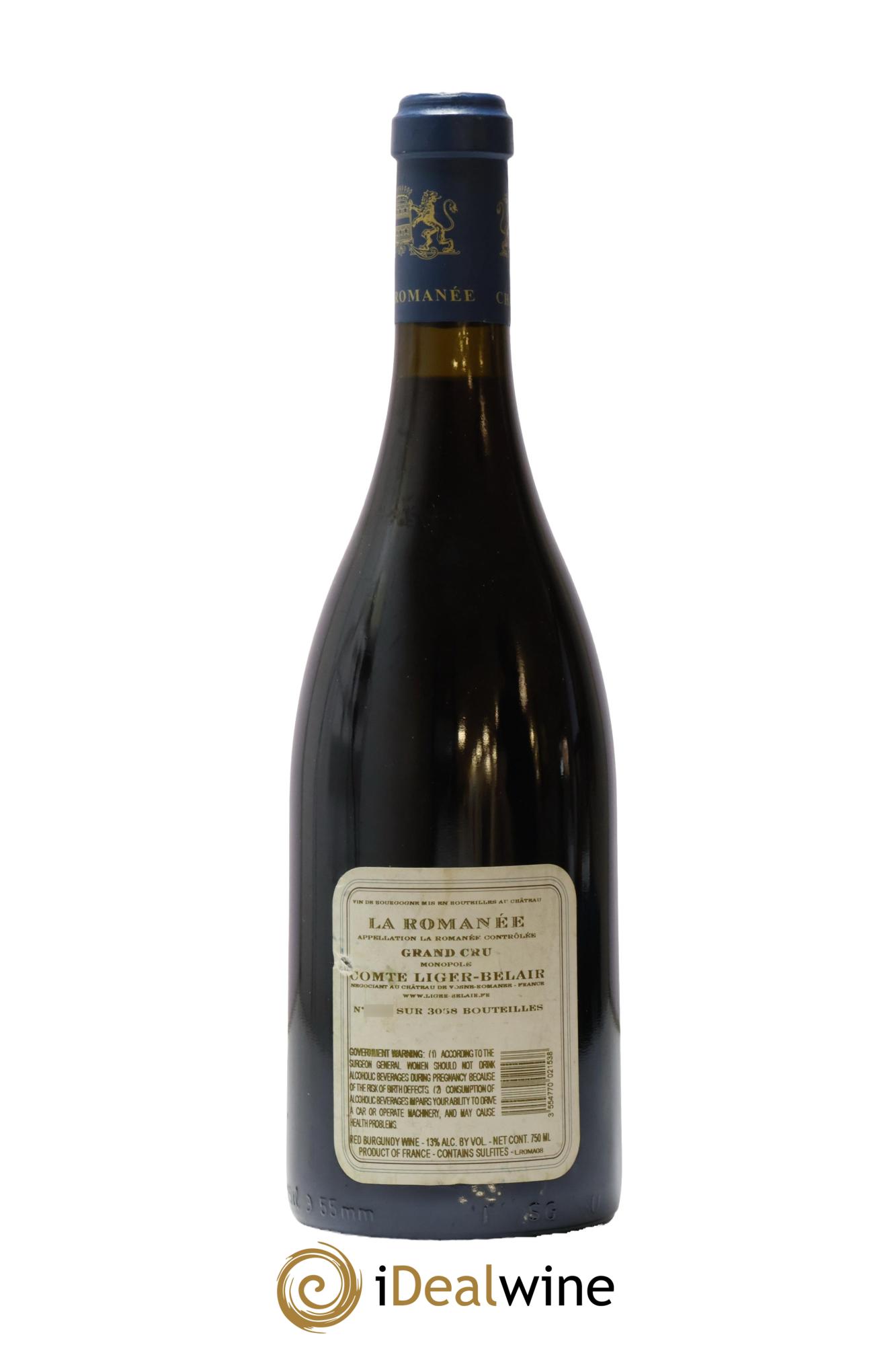 La Romanée Grand Cru Comte Liger-Belair (Domaine du) 2008 - Lot of 1 bottle - 1