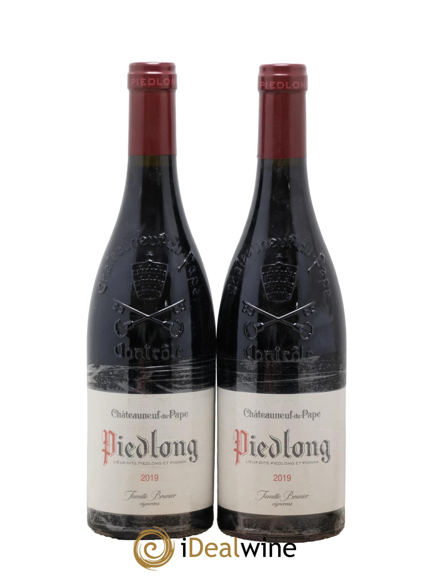 Châteauneuf-du-Pape Vieux Télégraphe (Domaine du) Piedlong Vignobles Brunier 2019 - Lotto di 2 bottiglie - 0