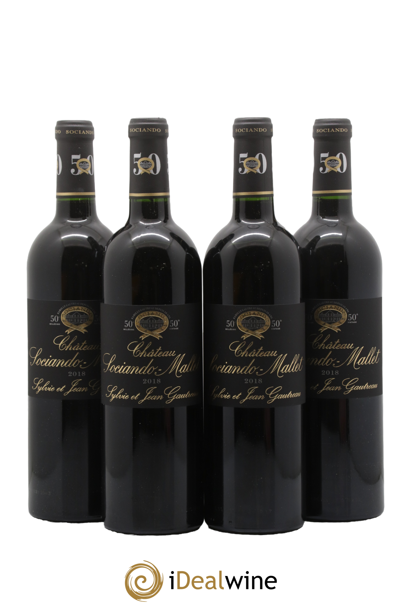 Château Sociando Mallet 2018 - Lot of 4 bottles - 0
