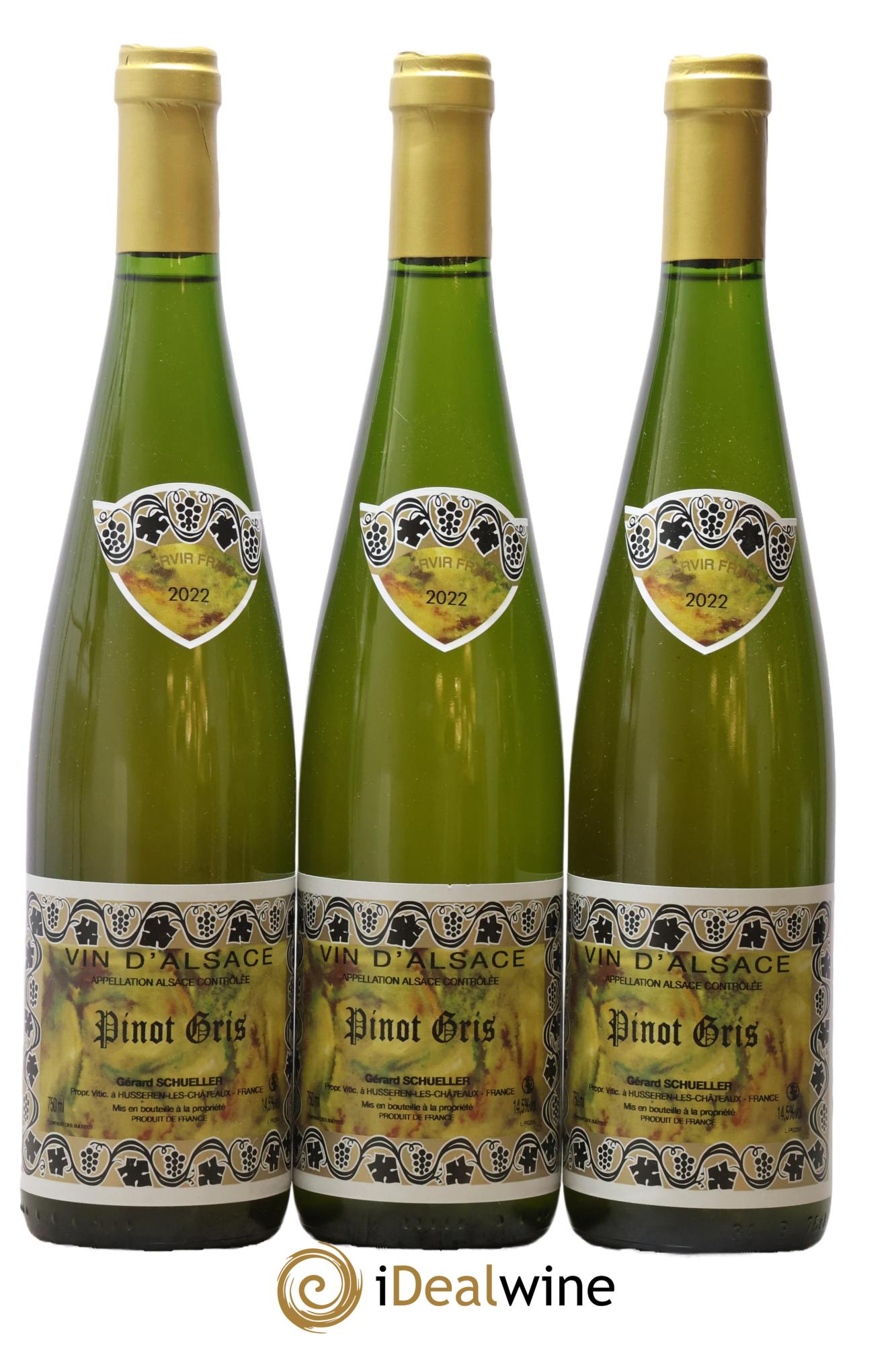 Alsace Pinot Gris (Tokay) Gérard Schueller (Domaine) 2022 - Posten von 3 Flaschen - 0