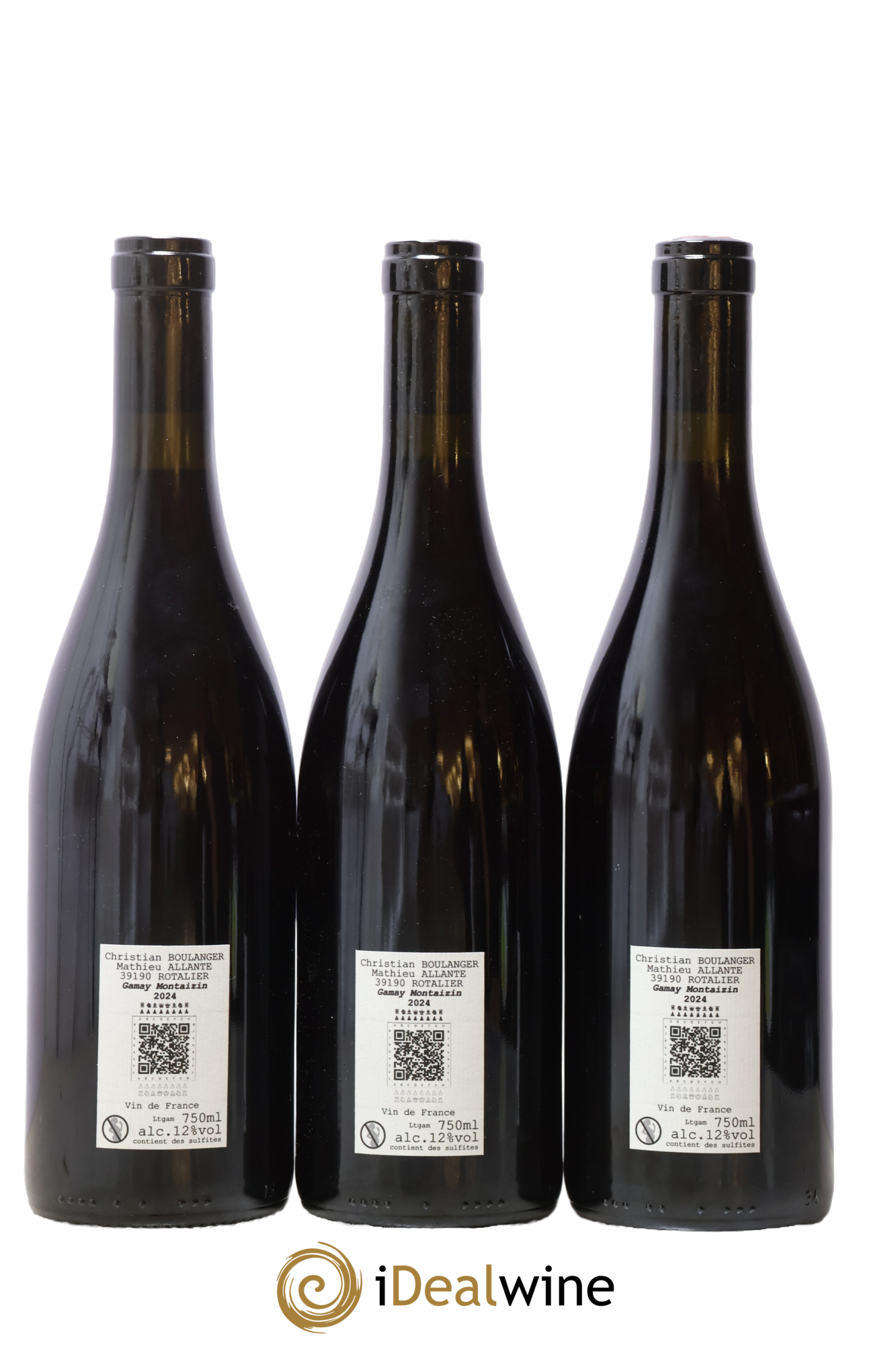 Vin de France Gamay Montaizin Allante Boulanger 2024 - Lot de 3 bouteilles - 1