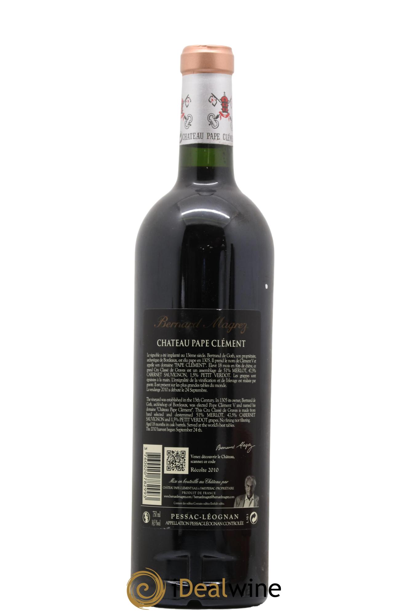 Château Pape Clément Cru Classé de Graves 2010 - Lot of 1 bottle - 1