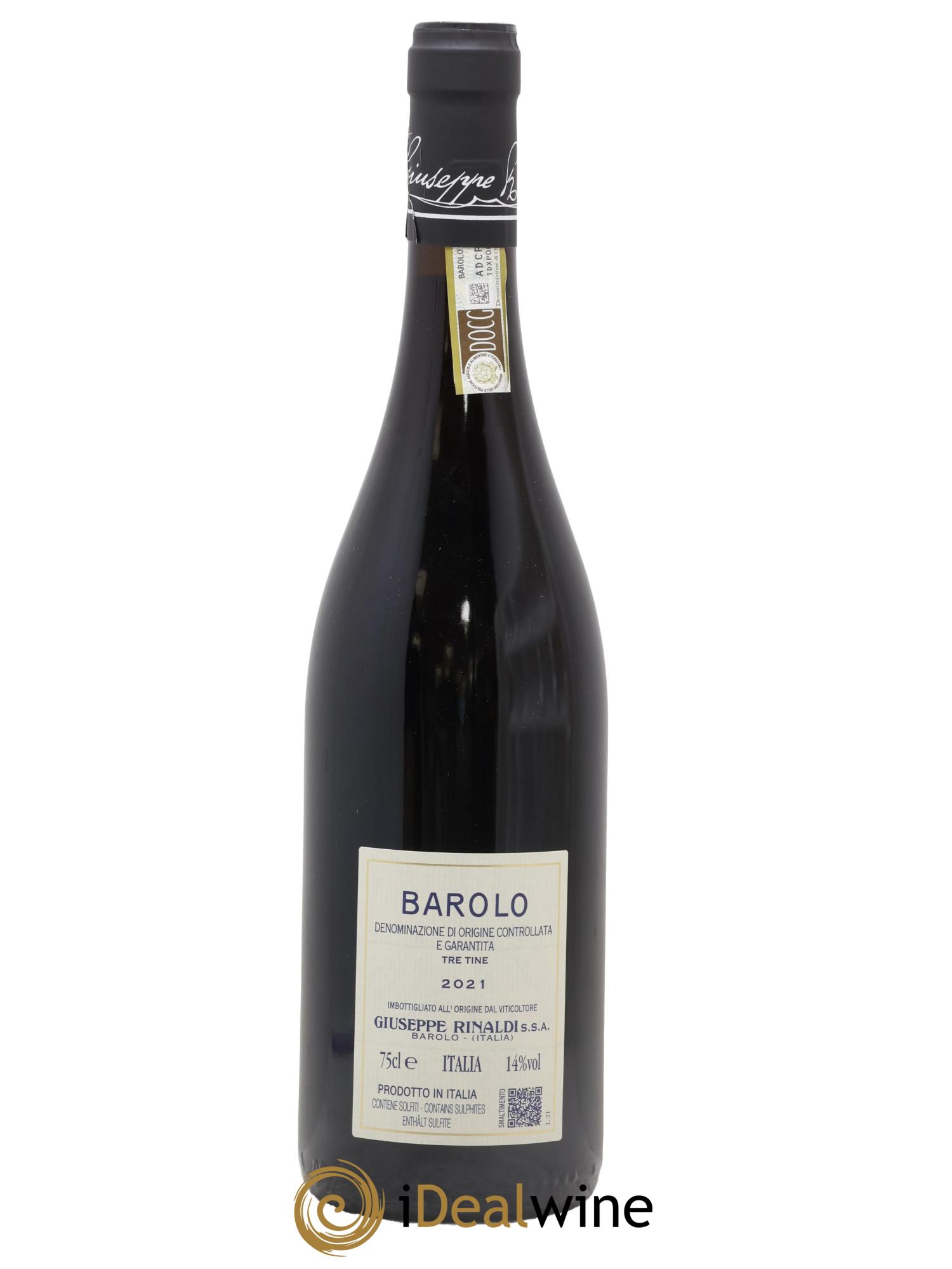 Barolo DOCG Tre Tine Giuseppe Rinaldi 2021 - Lotto di 1 bottiglia - 1