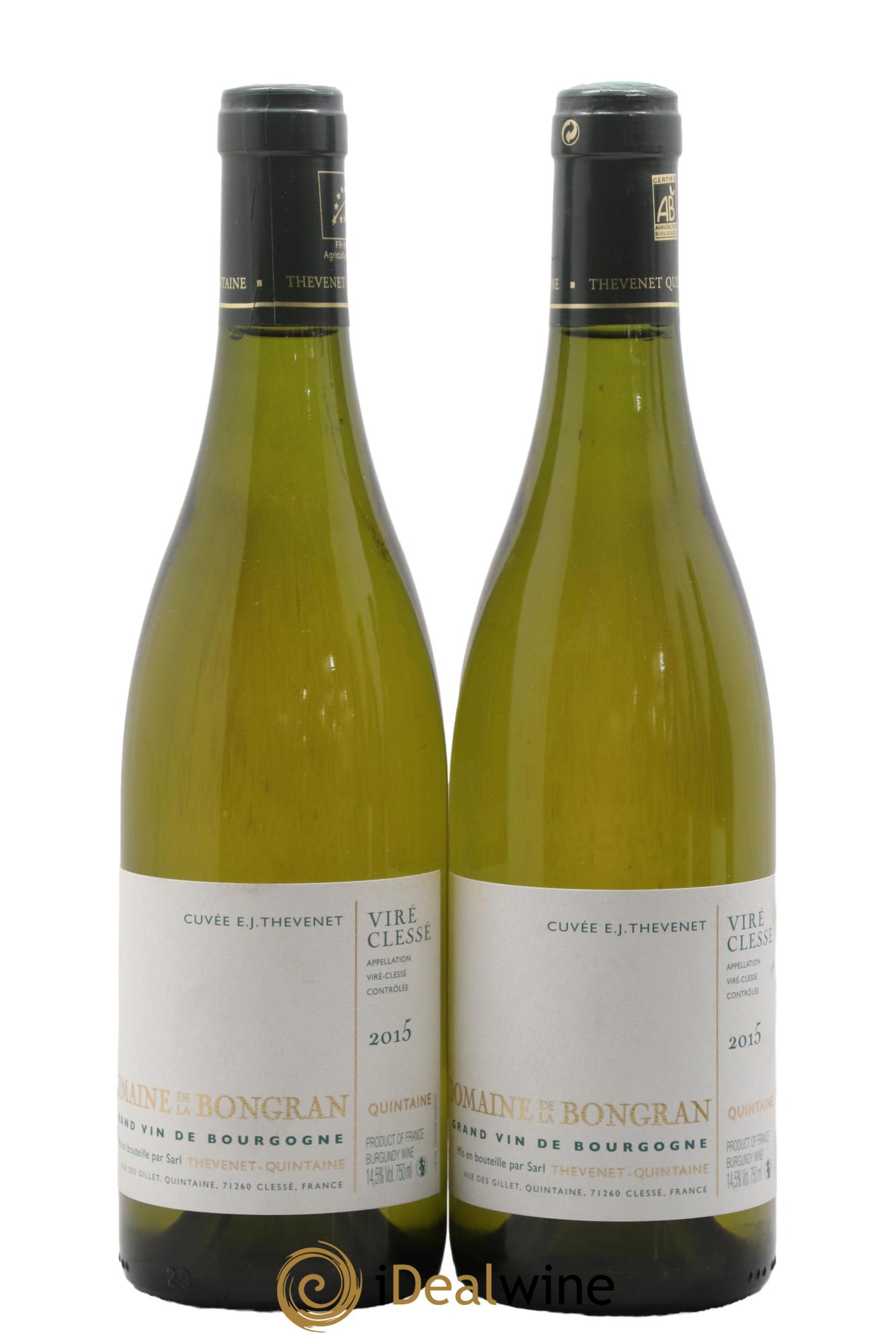 Viré-Clessé Cuvée E.J. Thevenet Domaine de la Bongran (J.Thevenet) 2015 - Lot de 2 bouteilles - 0