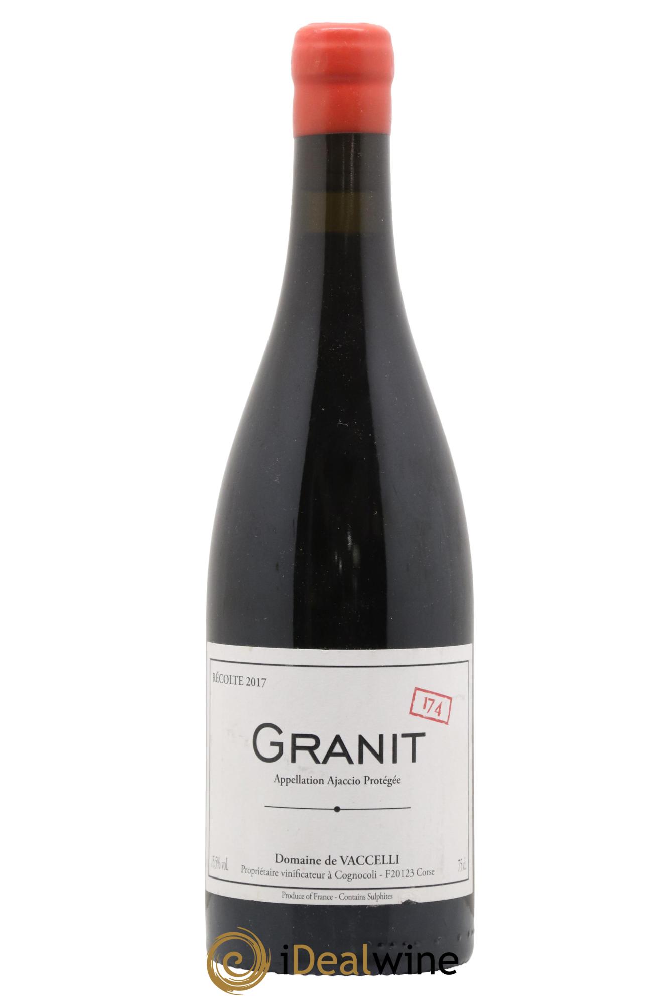 Ajaccio Granit 174 Vaccelli 2017 - Lot de 1 bouteille - 0