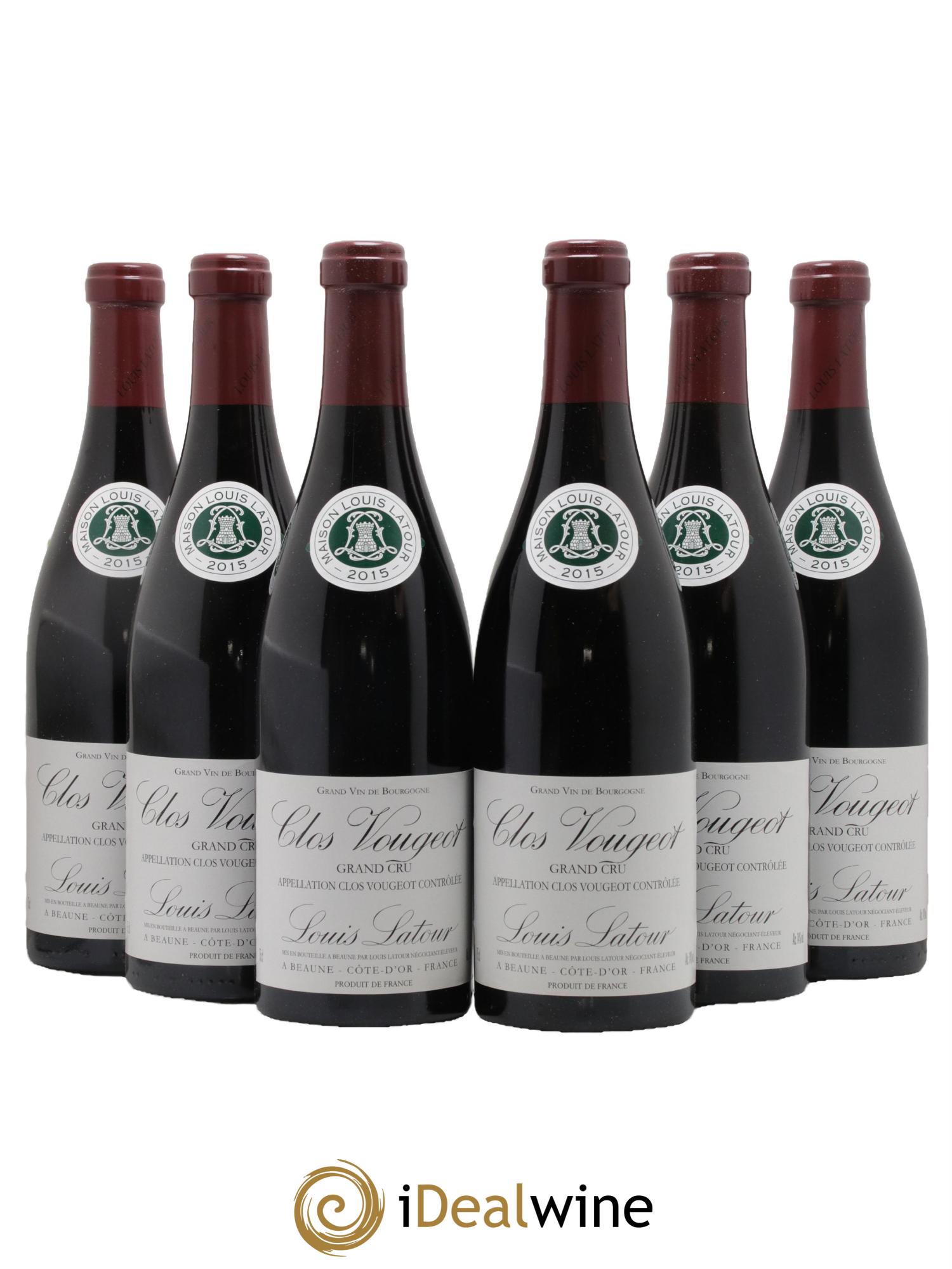 Clos de Vougeot Grand Cru Louis Latour 2015 - Lot de 6 bouteilles - 0
