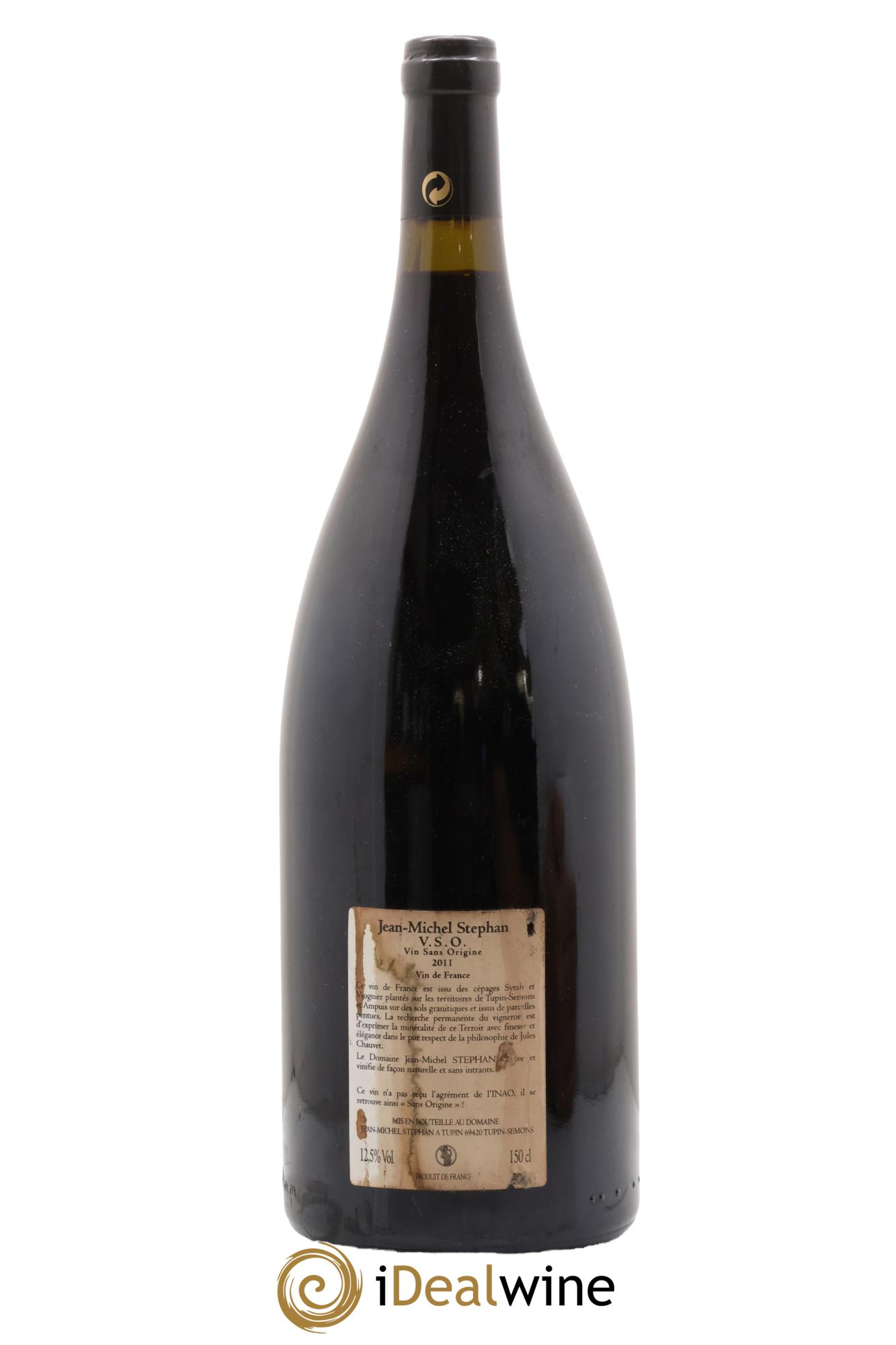 Vin de France Vin sans origine Jean Michel Stephan 2011 - Lot de 1 magnum - 1
