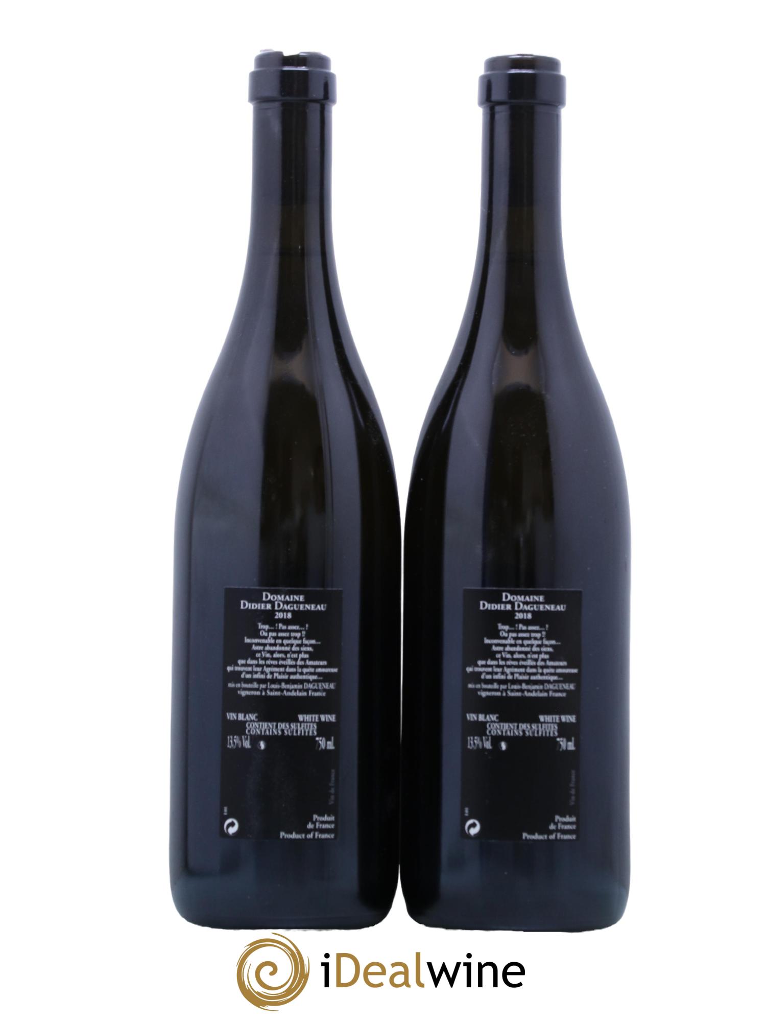 Vin de France (anciennement Pouilly-Fumé) Silex Dagueneau (Domaine Didier - Louis-Benjamin) 2018 - Lot de 2 bouteilles - 1