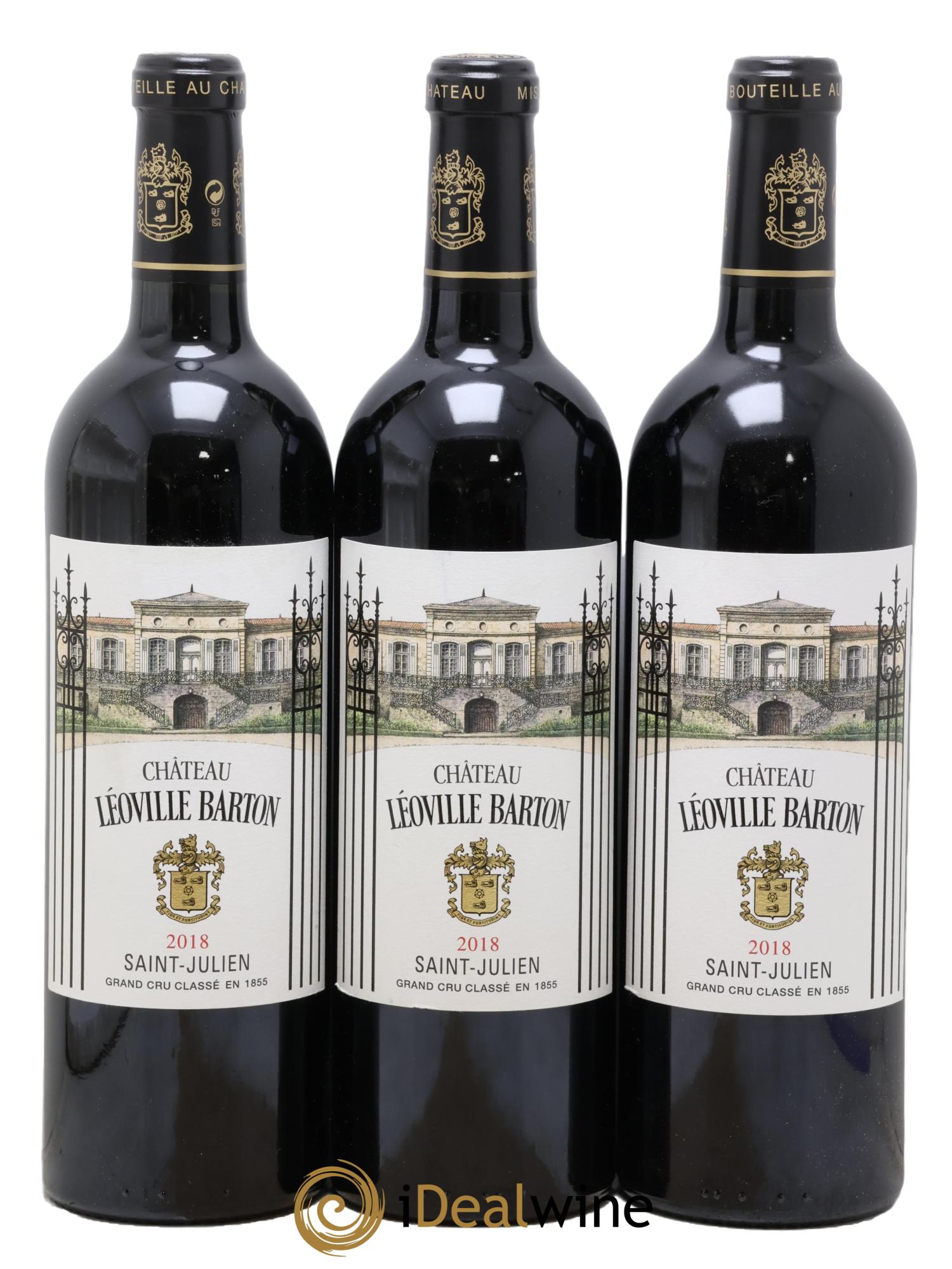 Château Léoville Barton 2ème Grand Cru Classé 2018 - Lot de 3 bouteilles - 0
