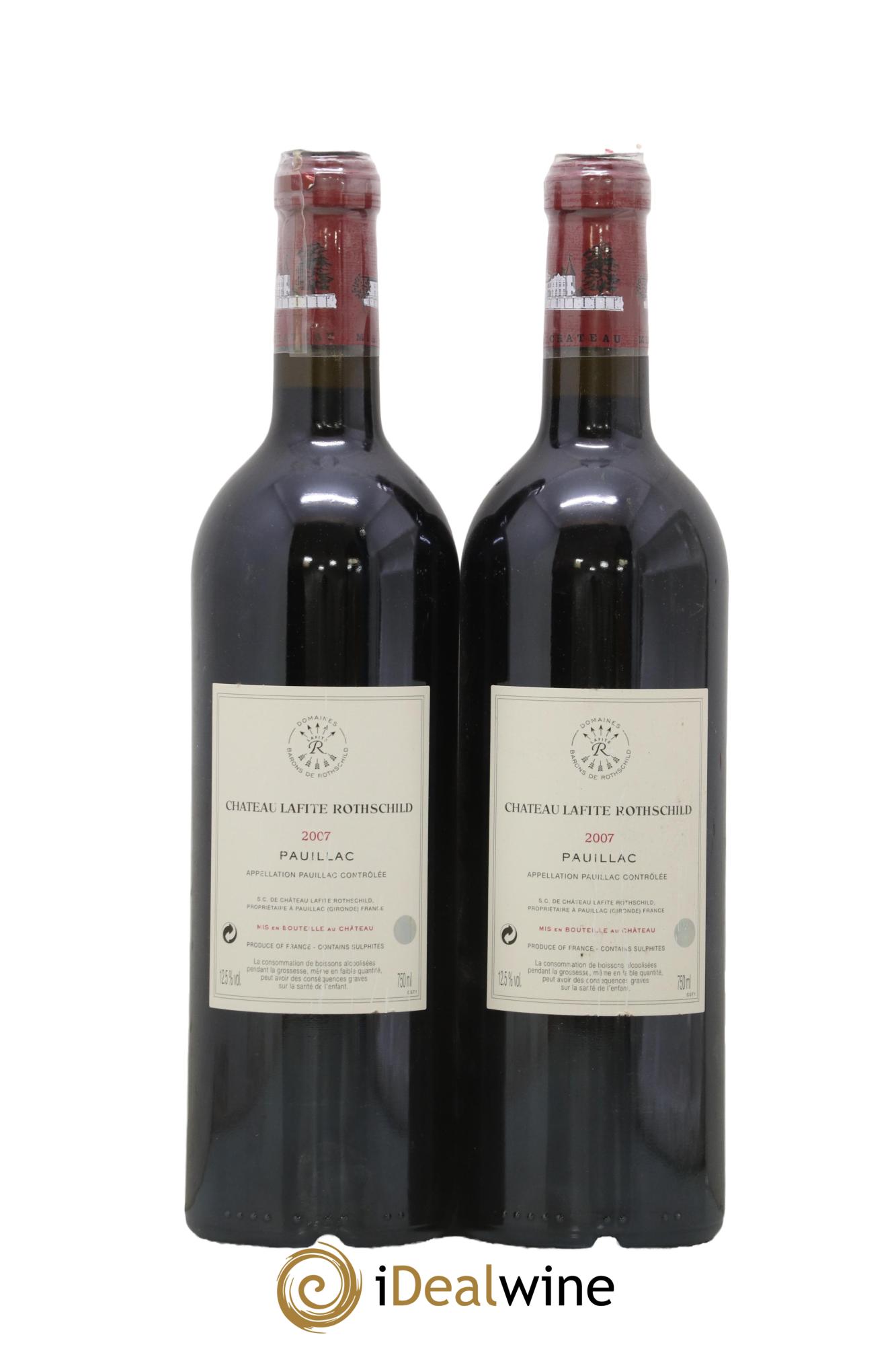 Château Lafite Rothschild 1er Grand Cru Classé 2007 - Lot of 2 bottles - 1