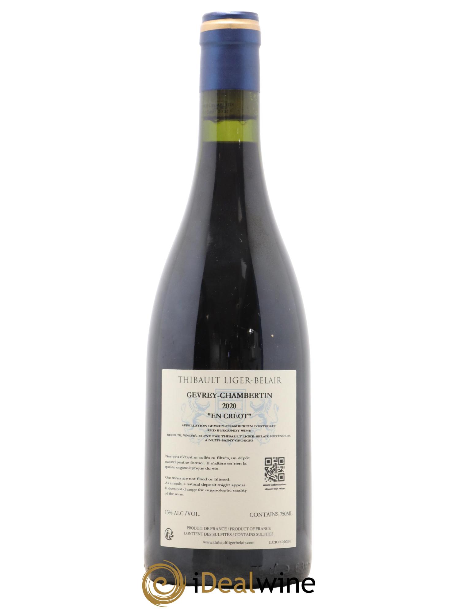 Gevrey-Chambertin En Créot Domaine Thibault Liger-Belair 2020 - Lot de 1 bouteille - 1
