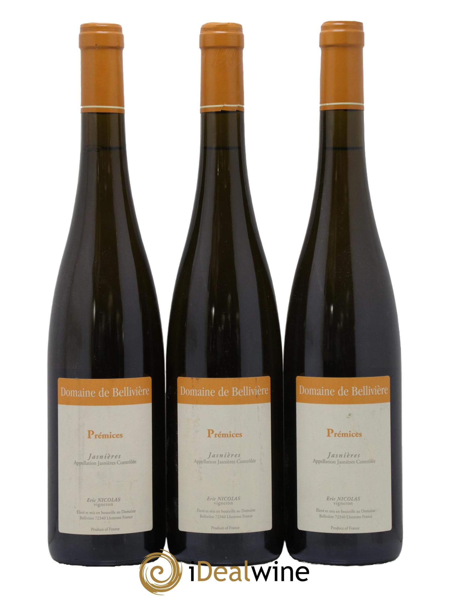 Jasnières Les Prémices Domaine de Bellivière 2018 - Lot de 3 bouteilles - 0