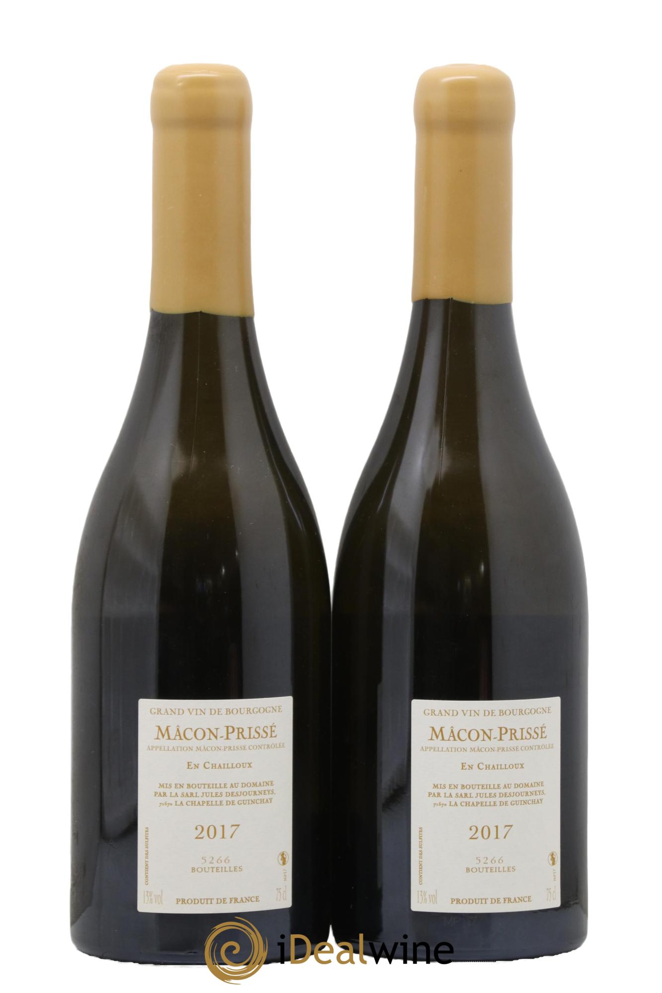 Mâcon-Prissé En Chailloux Jules Desjourneys 2017 - Lotto di 2 bottiglie - 1