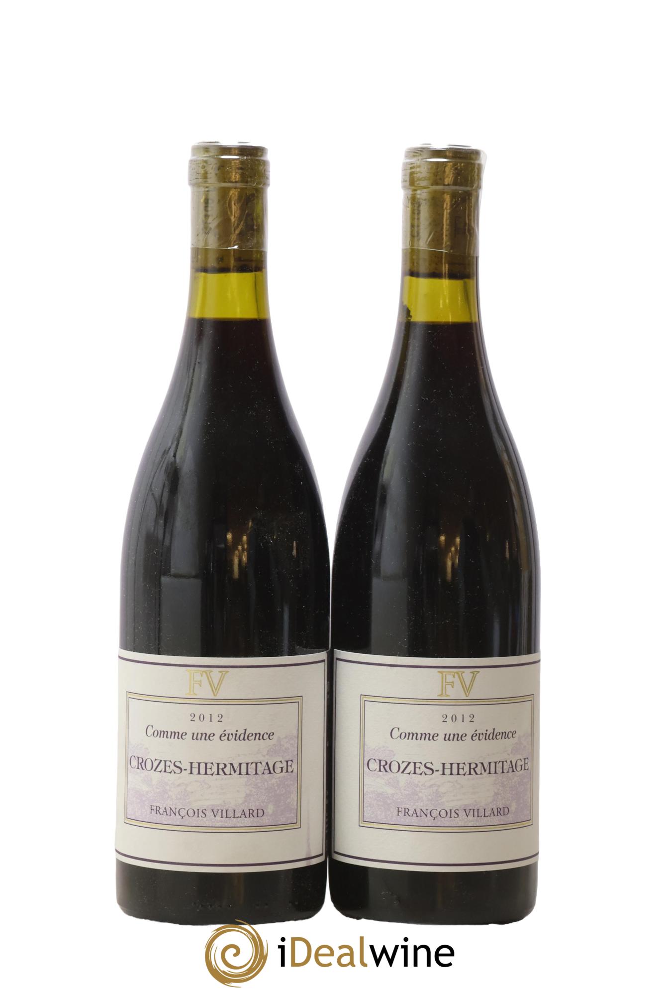 Crozes-Hermitage Comme une évidence François Villard 2012 - Lotto di 2 bottiglie - 0