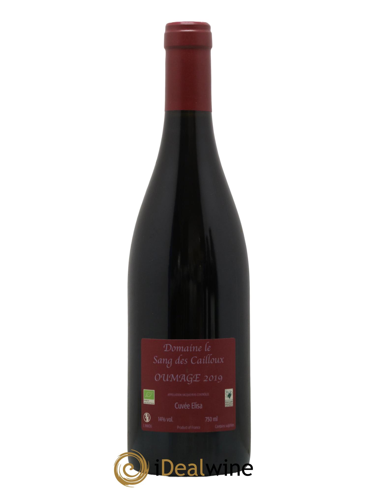 Vacqueyras Oumage Le Sang des Cailloux 2019 - Lot de 1 bouteille - 1