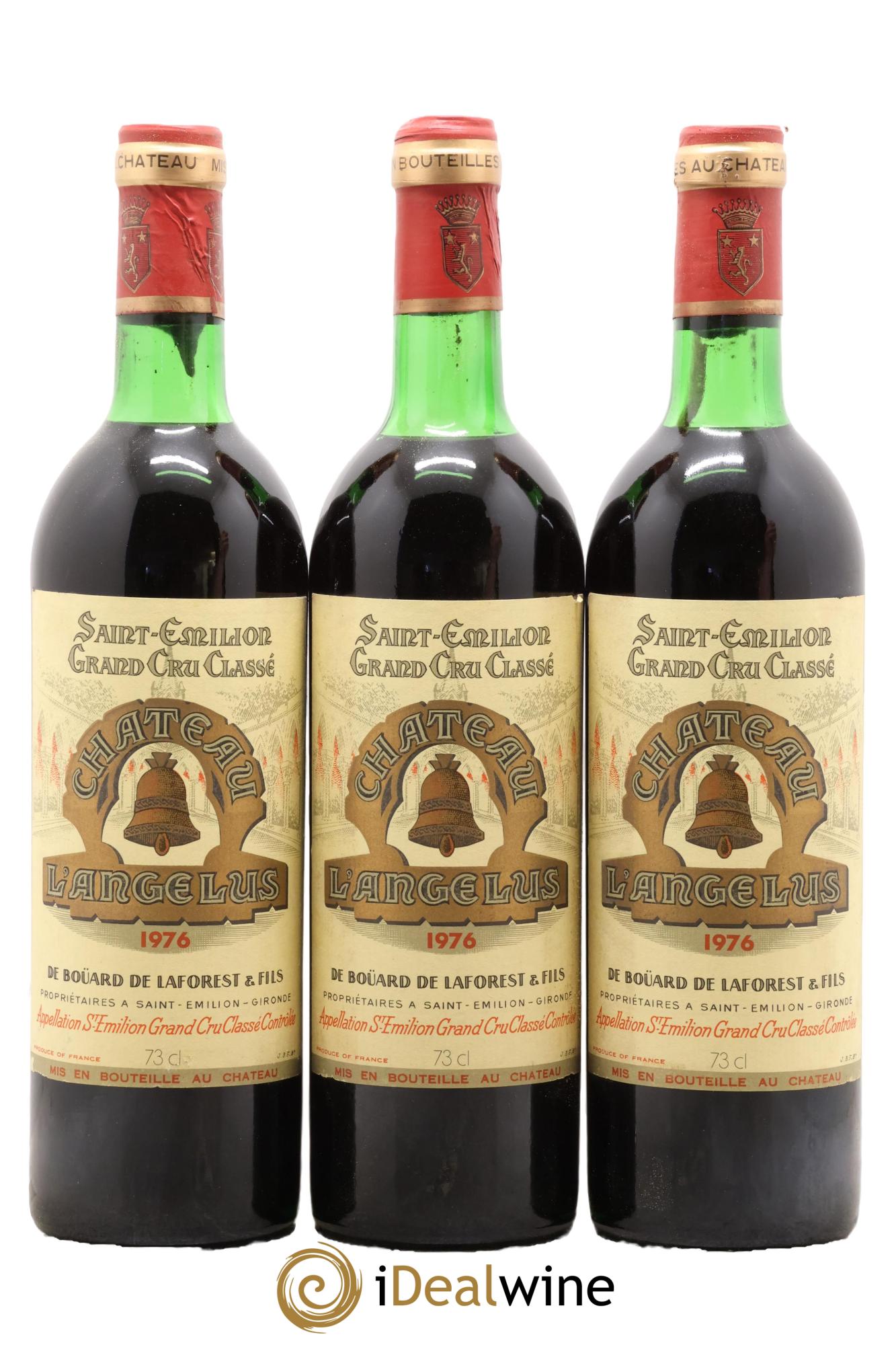 Château Angélus 1er Grand Cru Classé A 1976 - Lot de 3 bouteilles - 0
