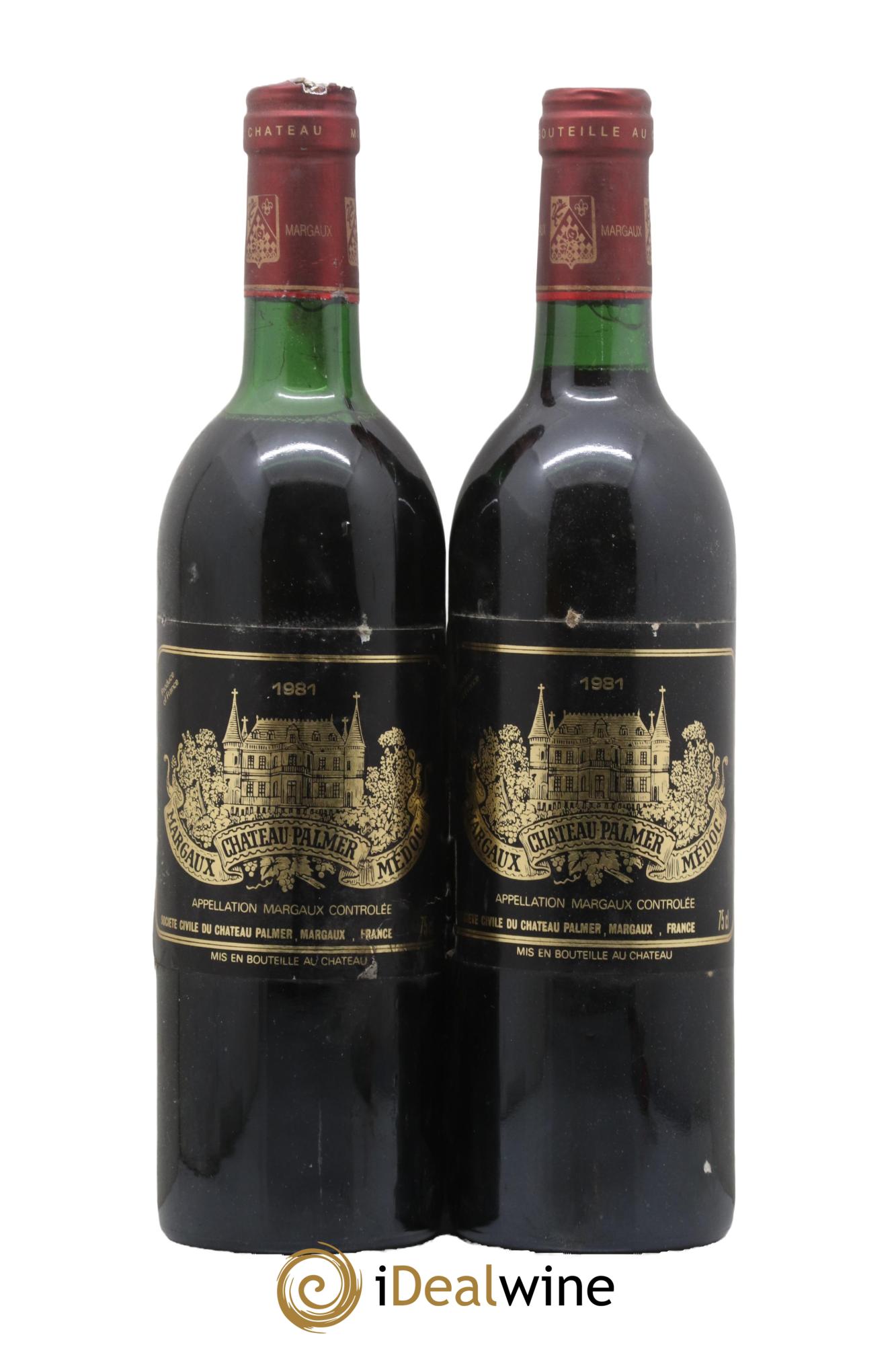 Château Palmer 3ème Grand Cru Classé 1981 - Lot de 2 bouteilles - 0