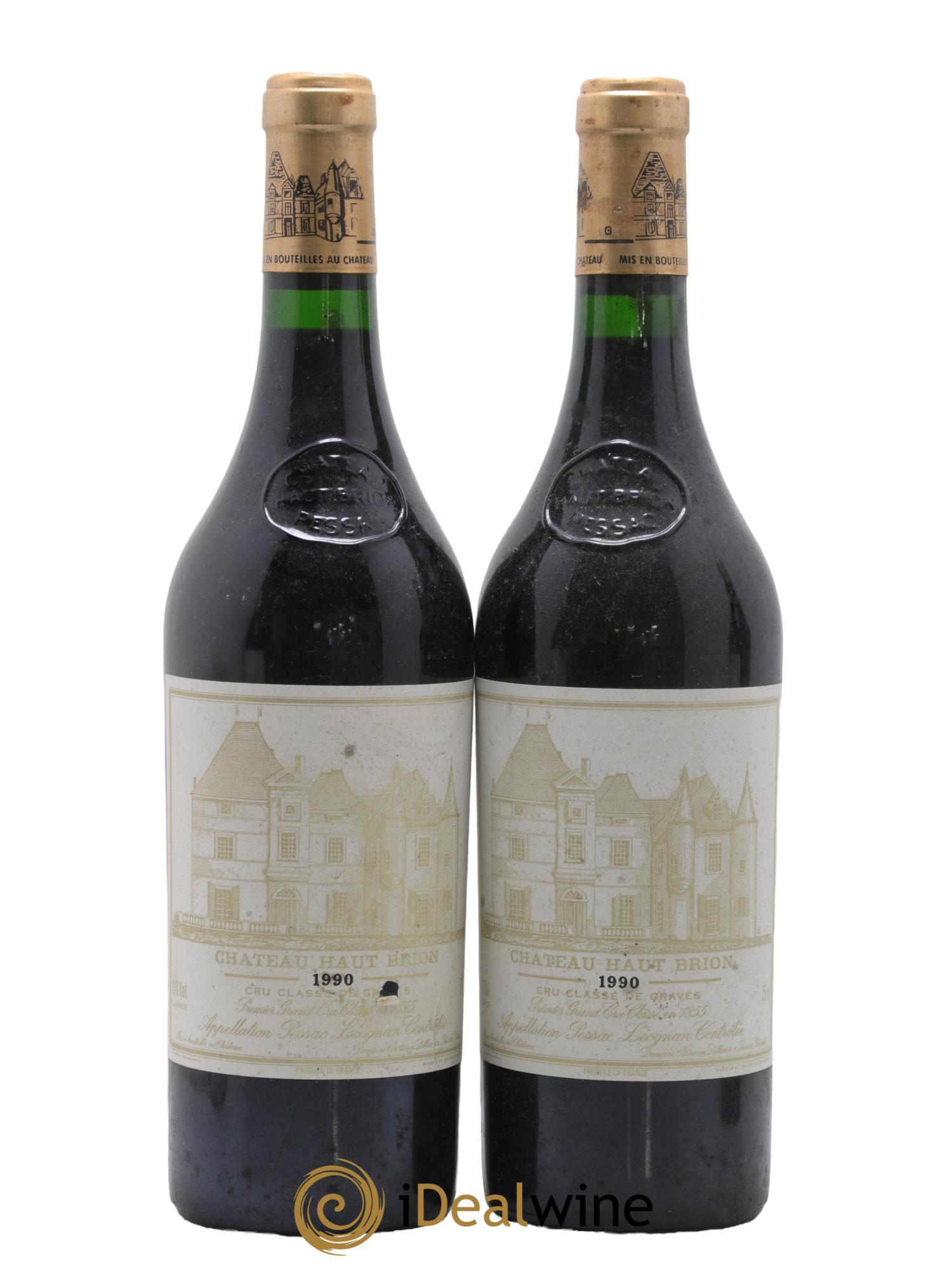 Château Haut Brion 1er Grand Cru Classé 1990 - Lot de 2 bouteilles - 0